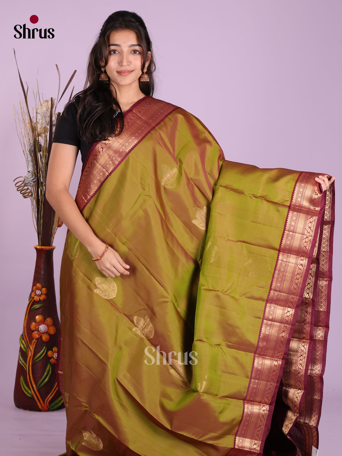 DKS11283 - Kanchipuram-halfpure Saree