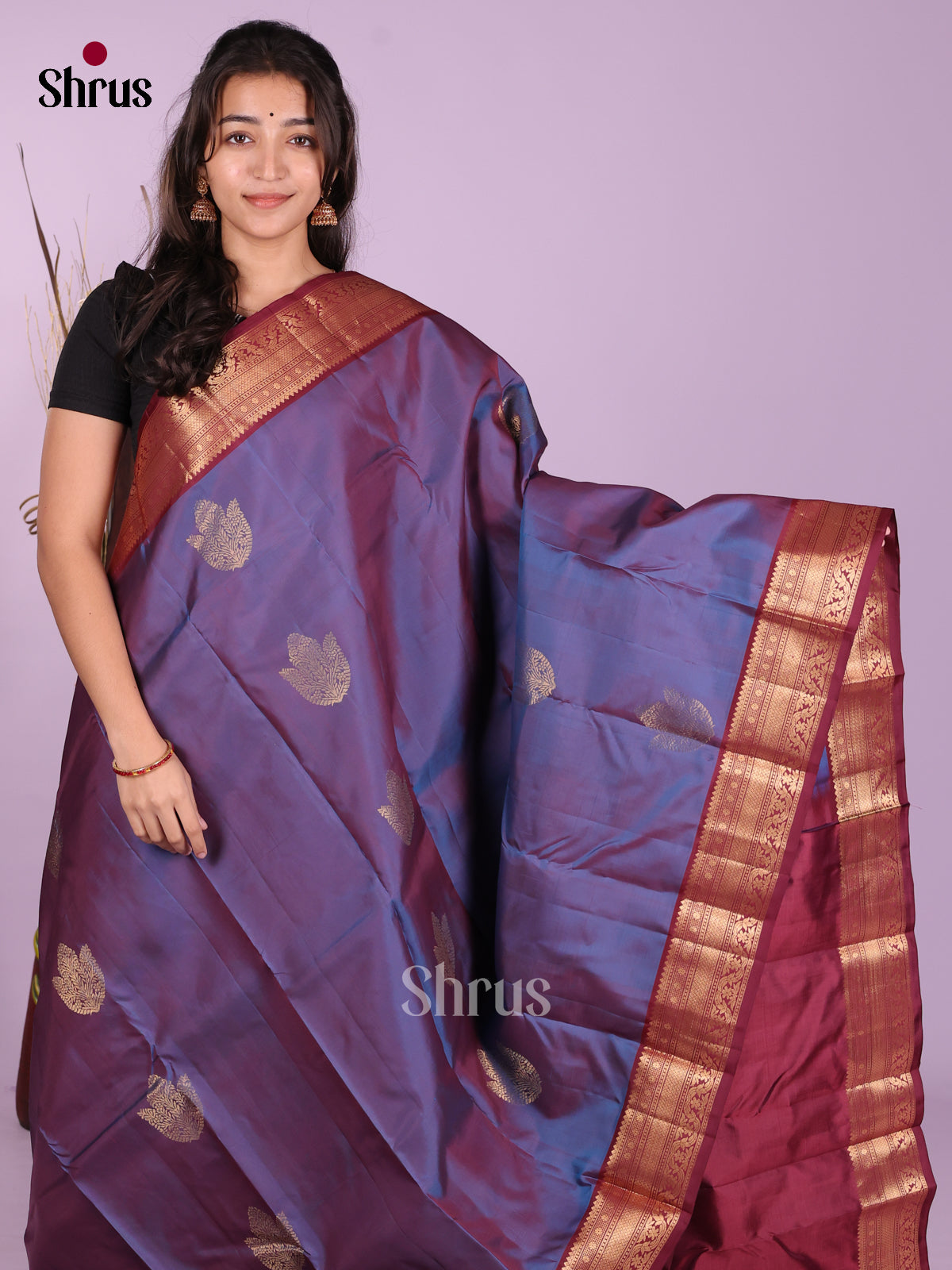 DKS11284 - Kanchipuram-halfpure Saree - Shop on Shrus.com