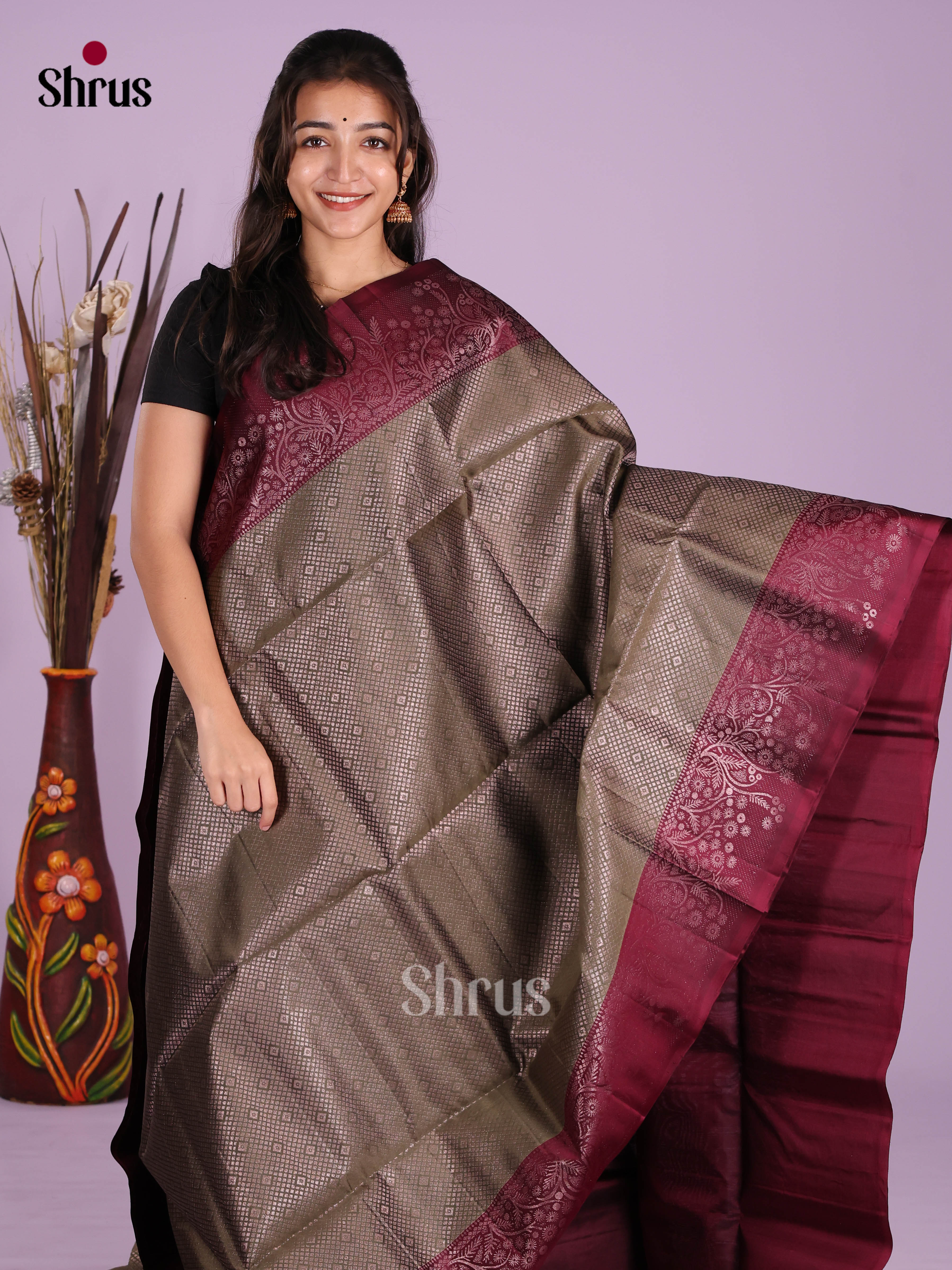 DKS11774 - Soft Silk (HR) Saree - Shop on Shrus.com