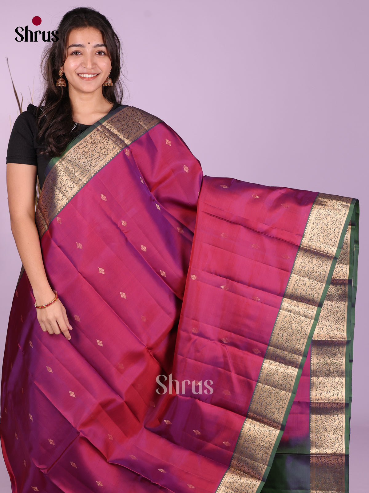 DKS12019 - Kanchipuram-halfpure Saree - Shop on Shrus.com