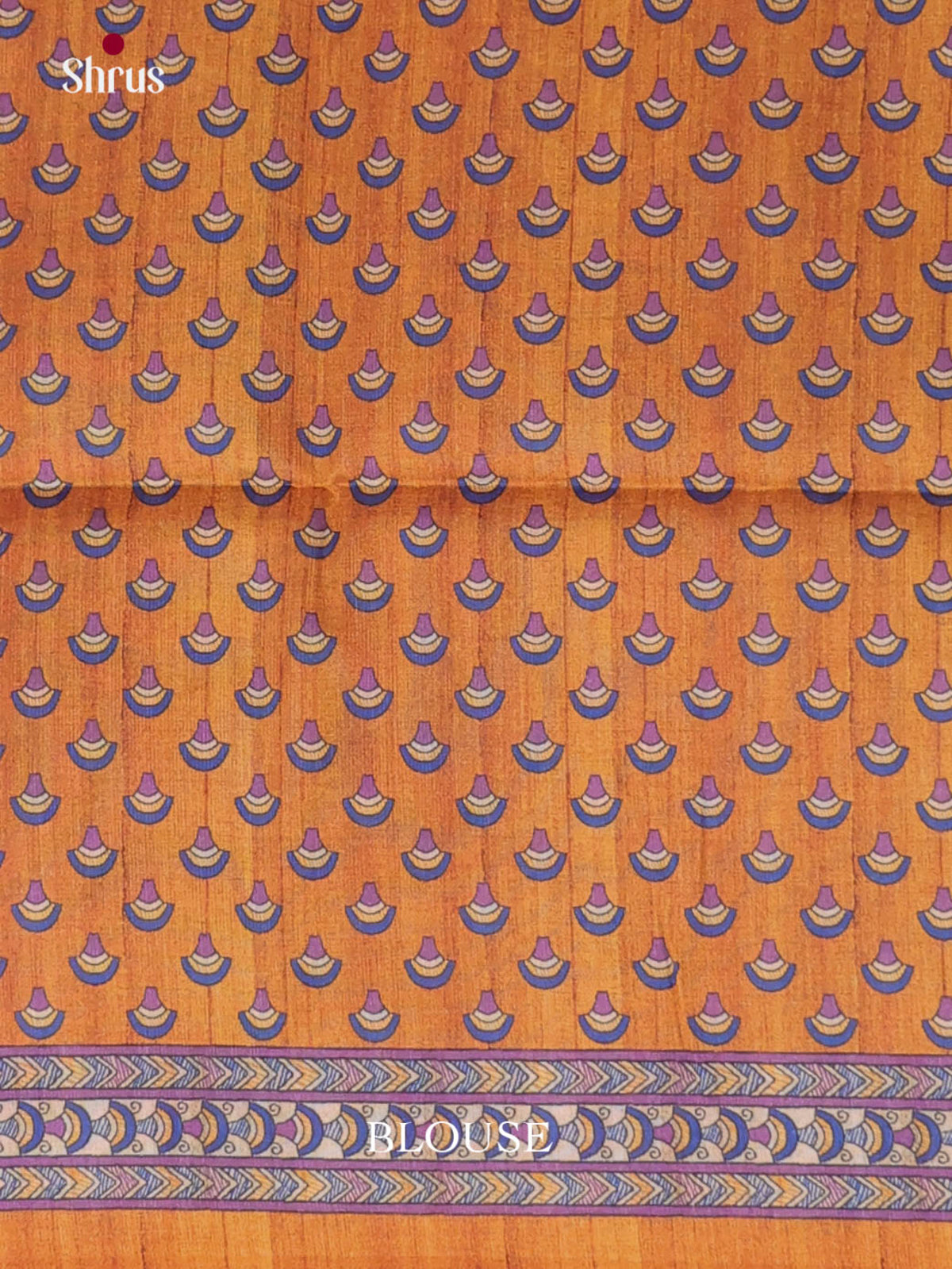 Brick & Cream - Printed Madhubani Saree