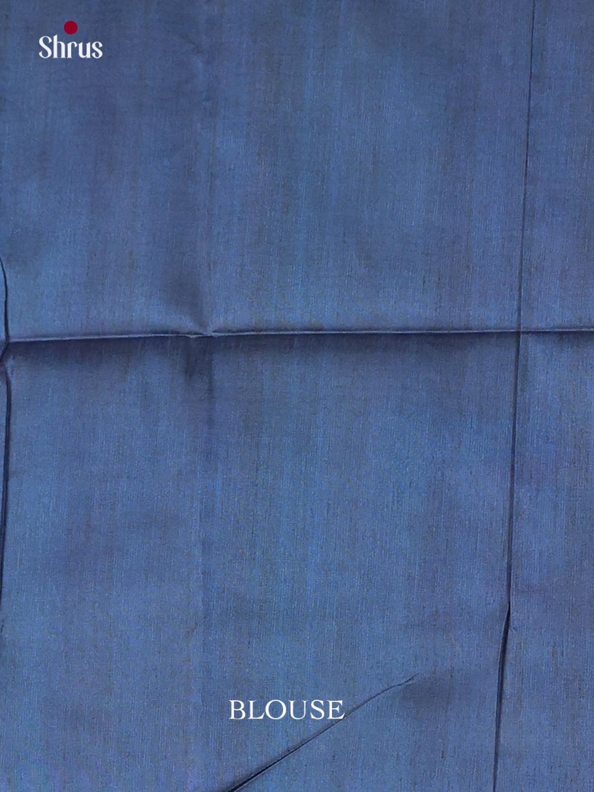 Blue & Cream - Printed Madhubani Saree