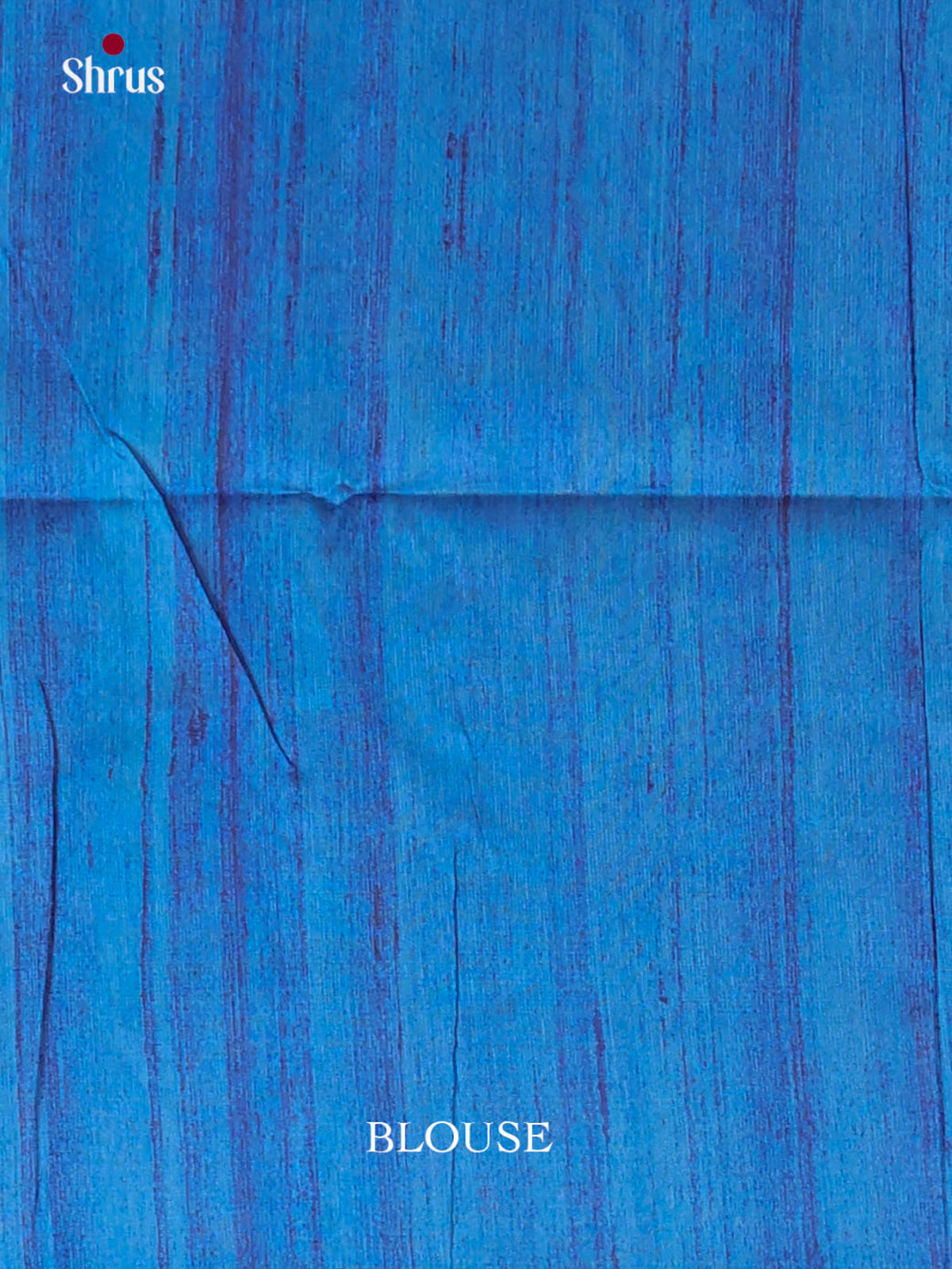 Blue & Cream - Printed Madhubani Saree