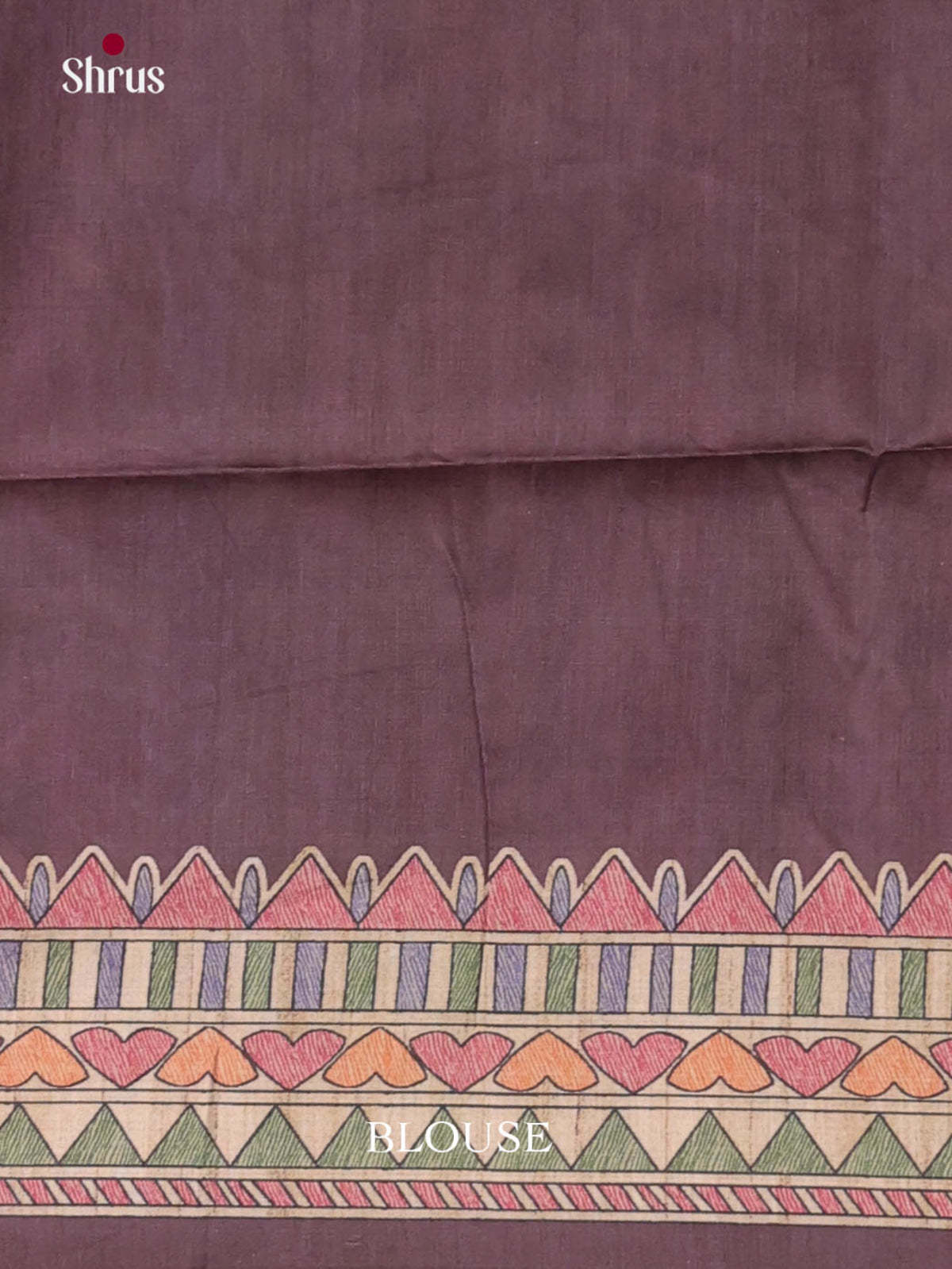 Coffee brown & Cream- Printed Madhubani Saree
