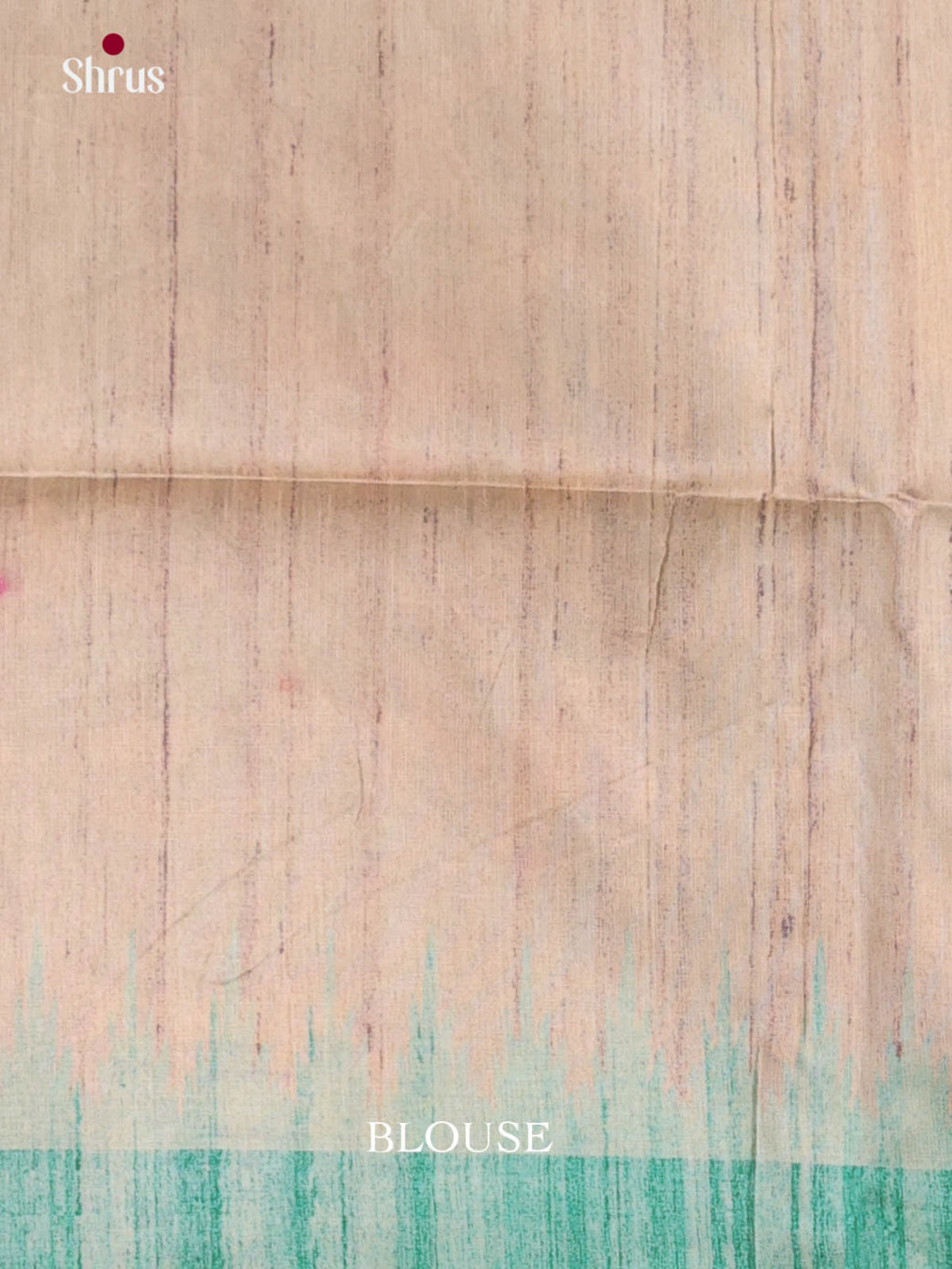 Cream & Teal - Printed Madhubani Saree