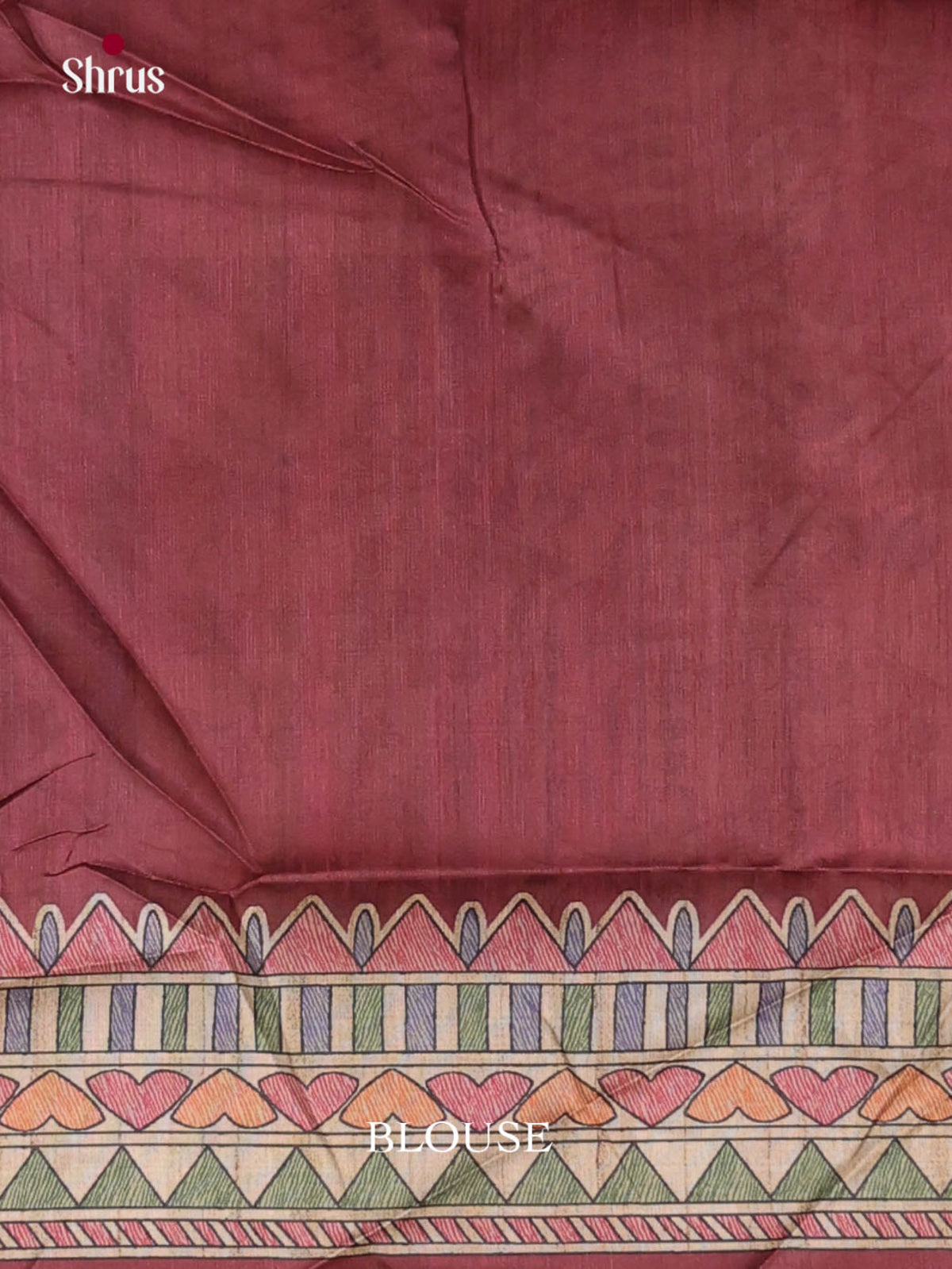 Brown - Printed Madhubani Saree