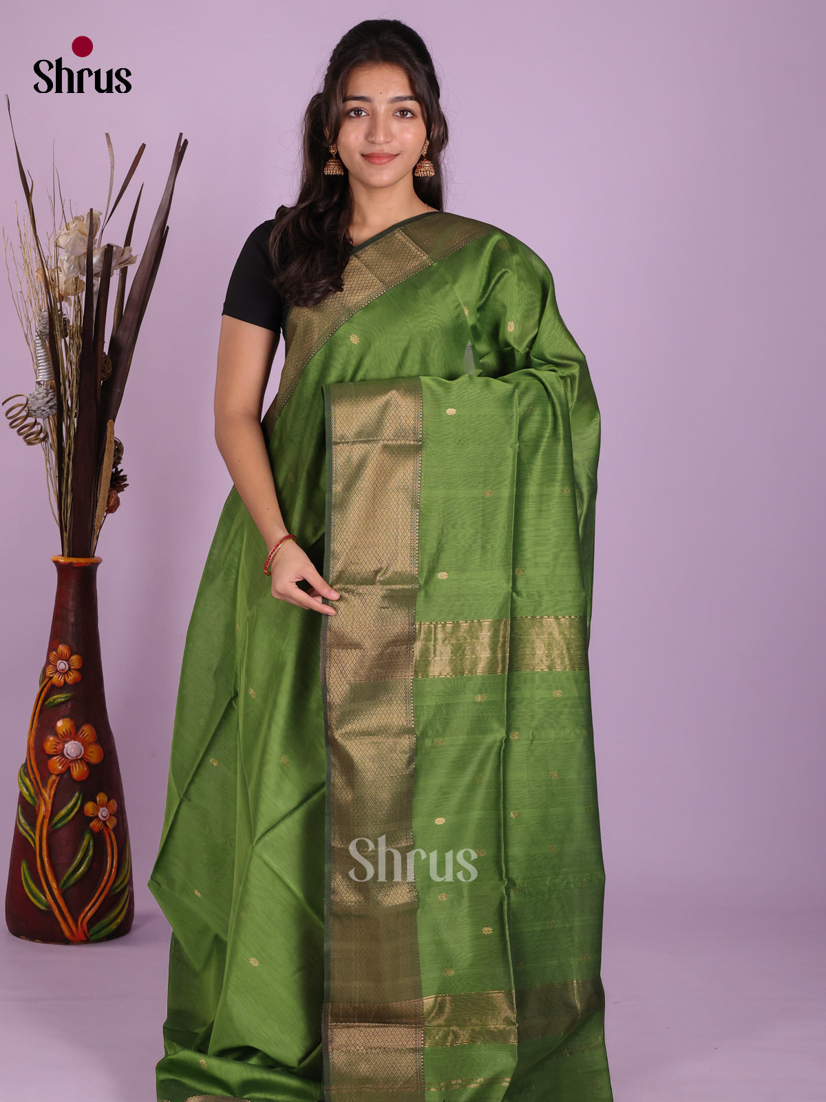 DKS12723 - Maheshwari silkcotton Saree