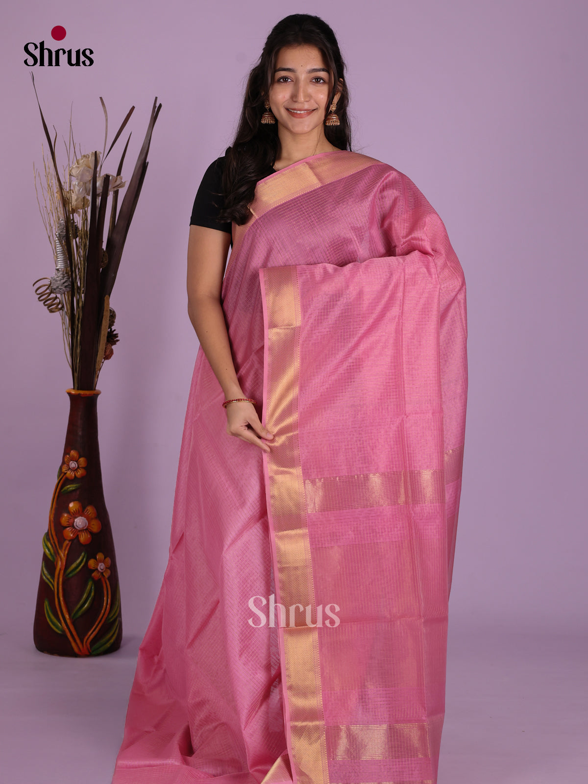 DKS12755 - Maheshwari silkcotton Saree - Shop on Shrus.com
