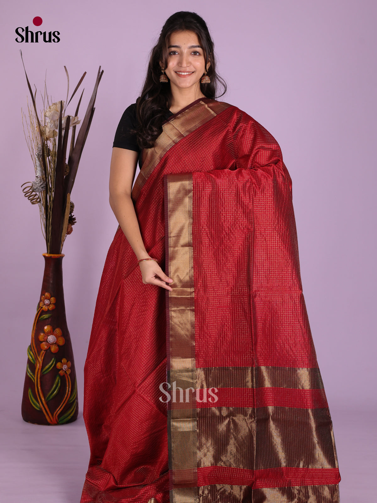 DKS12759 - Maheshwari silkcotton Saree - Shop on Shrus.com