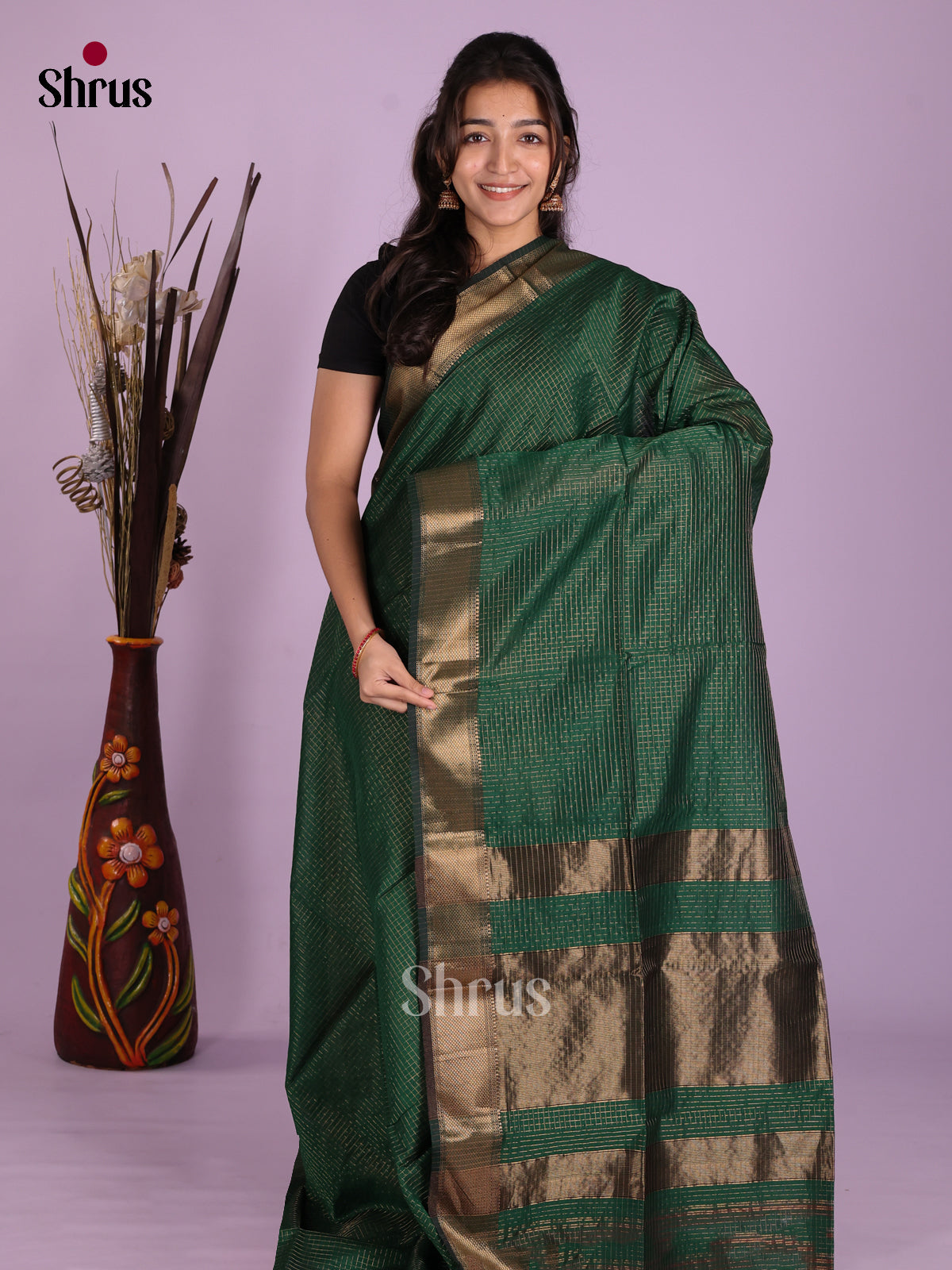 DKS12762 - Maheshwari silkcotton Saree - Shop on Shrus.com