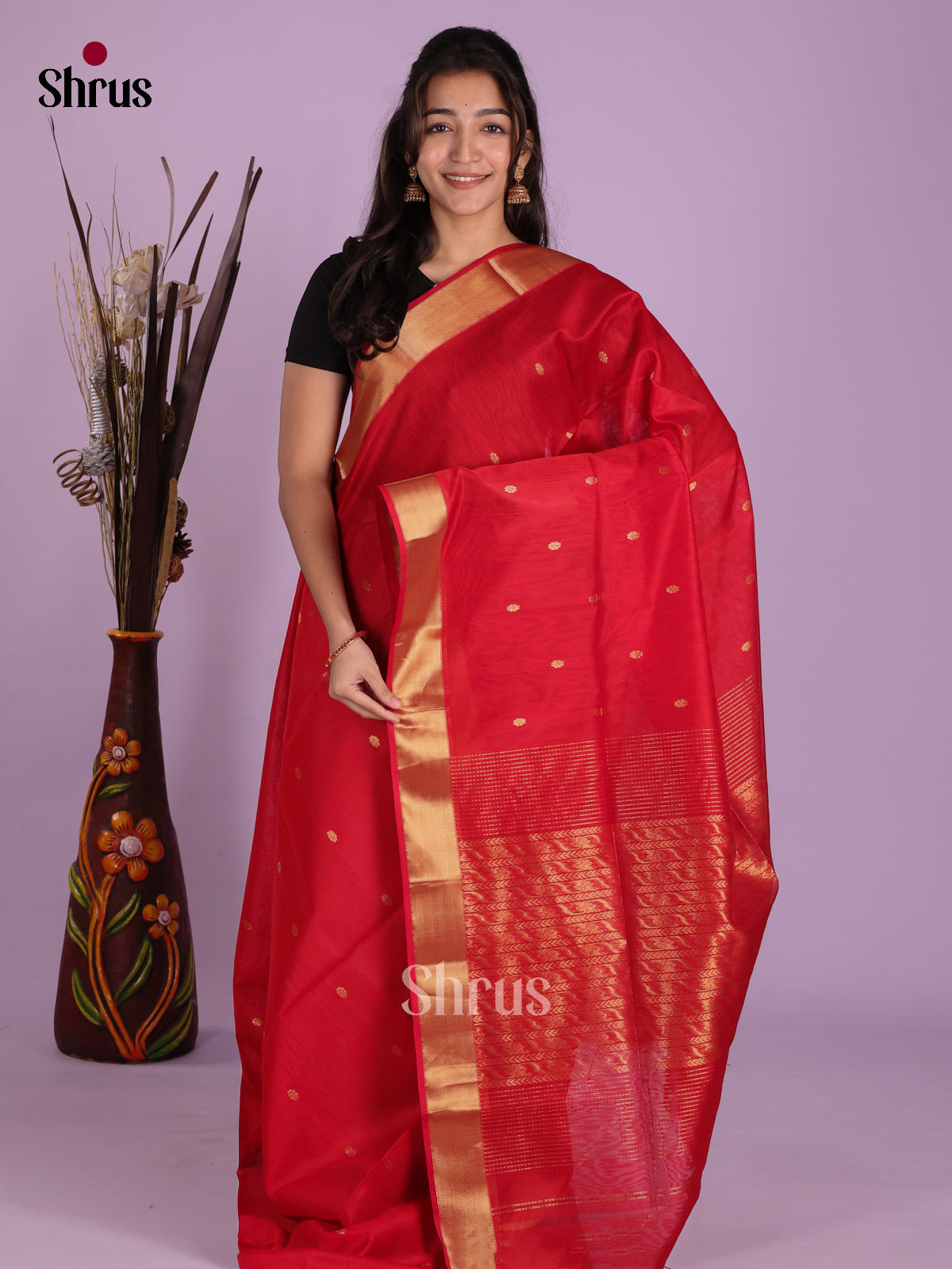 DKS12769 - Maheshwari silkcotton Saree
