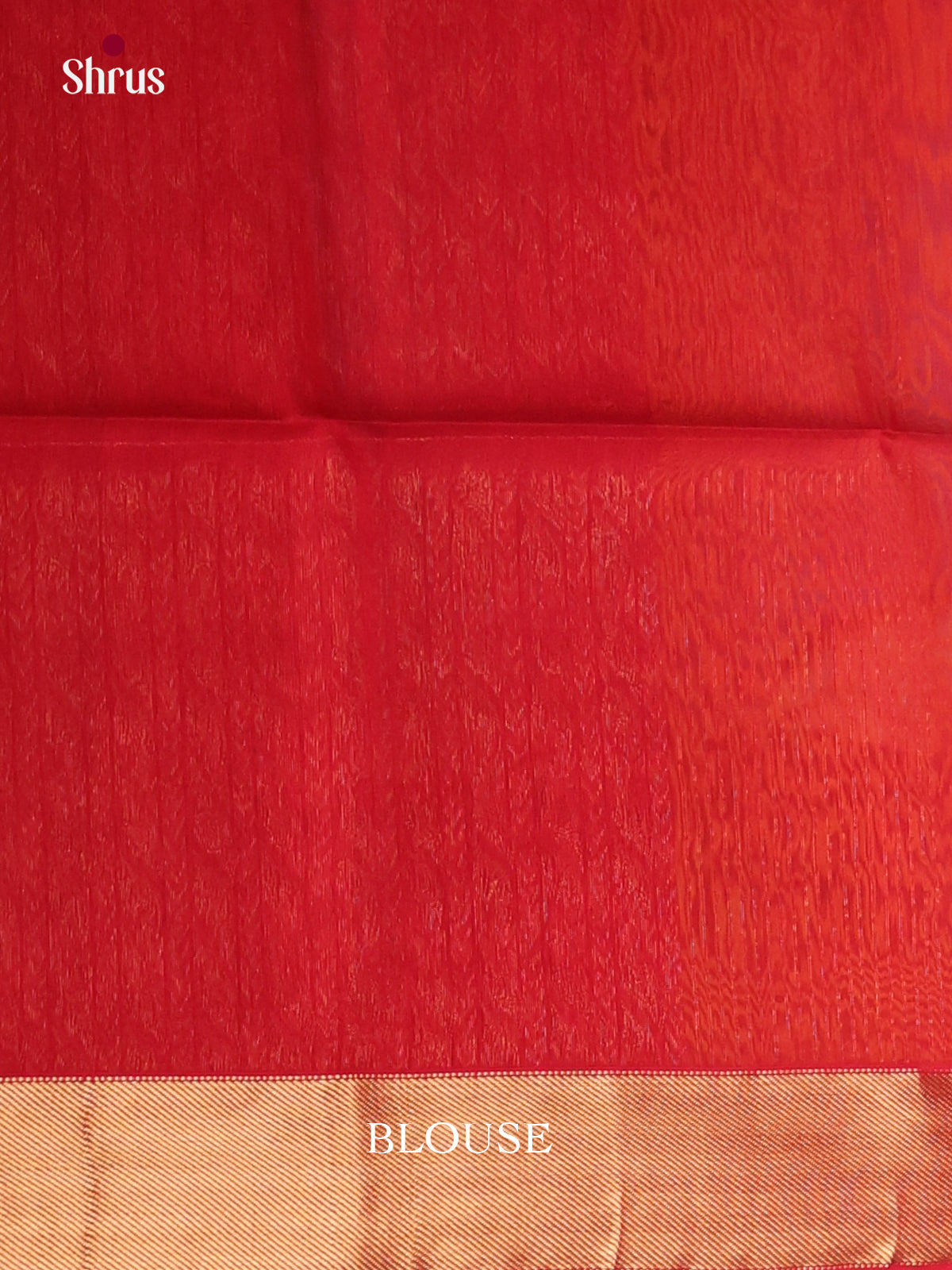Luminous Mustard & Red Maheshwari silkcotton Saree with thread woven buttas & zari Border