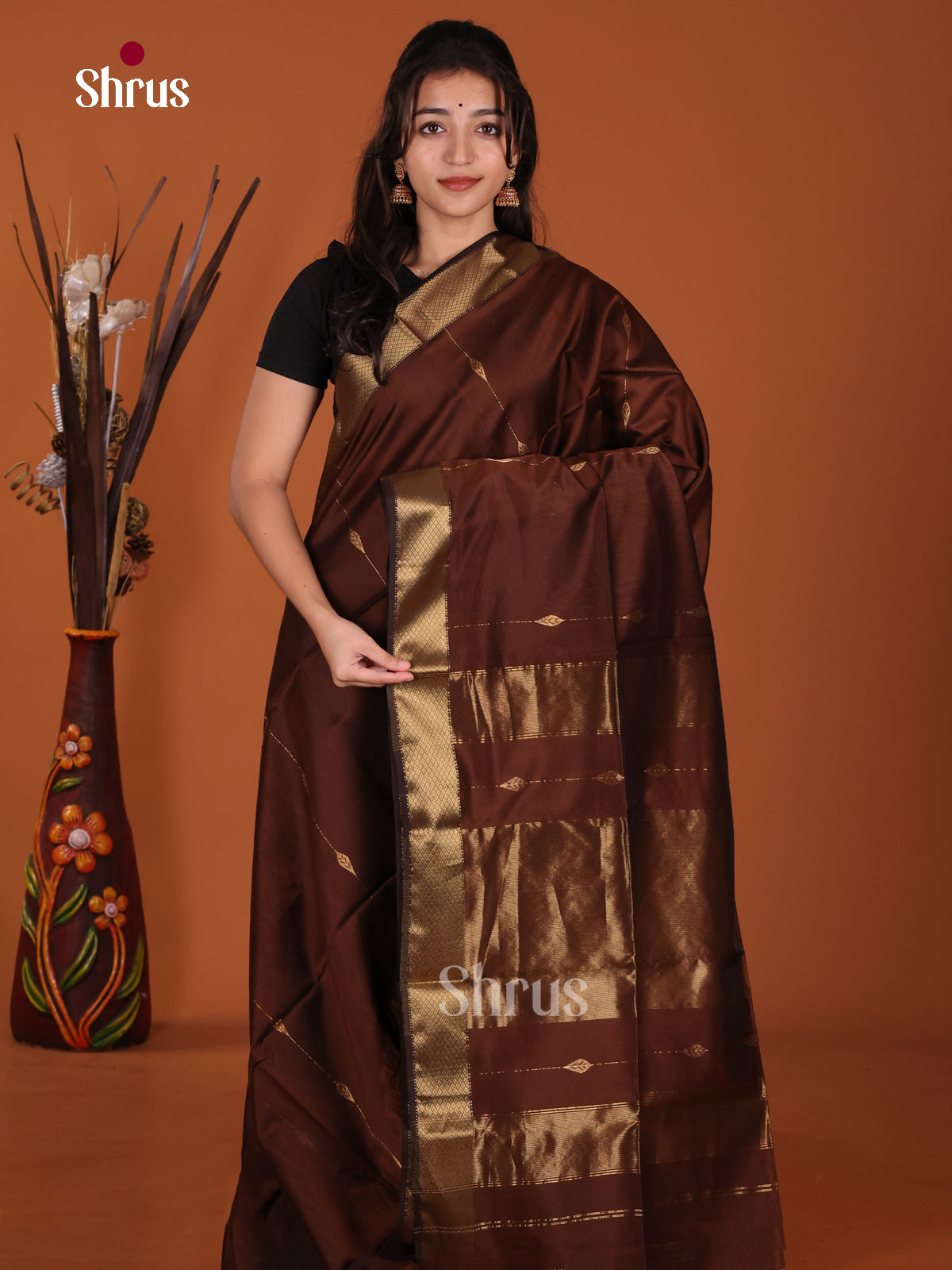 DKS12782 - Maheshwari silkcotton Saree - Shop on Shrus.com