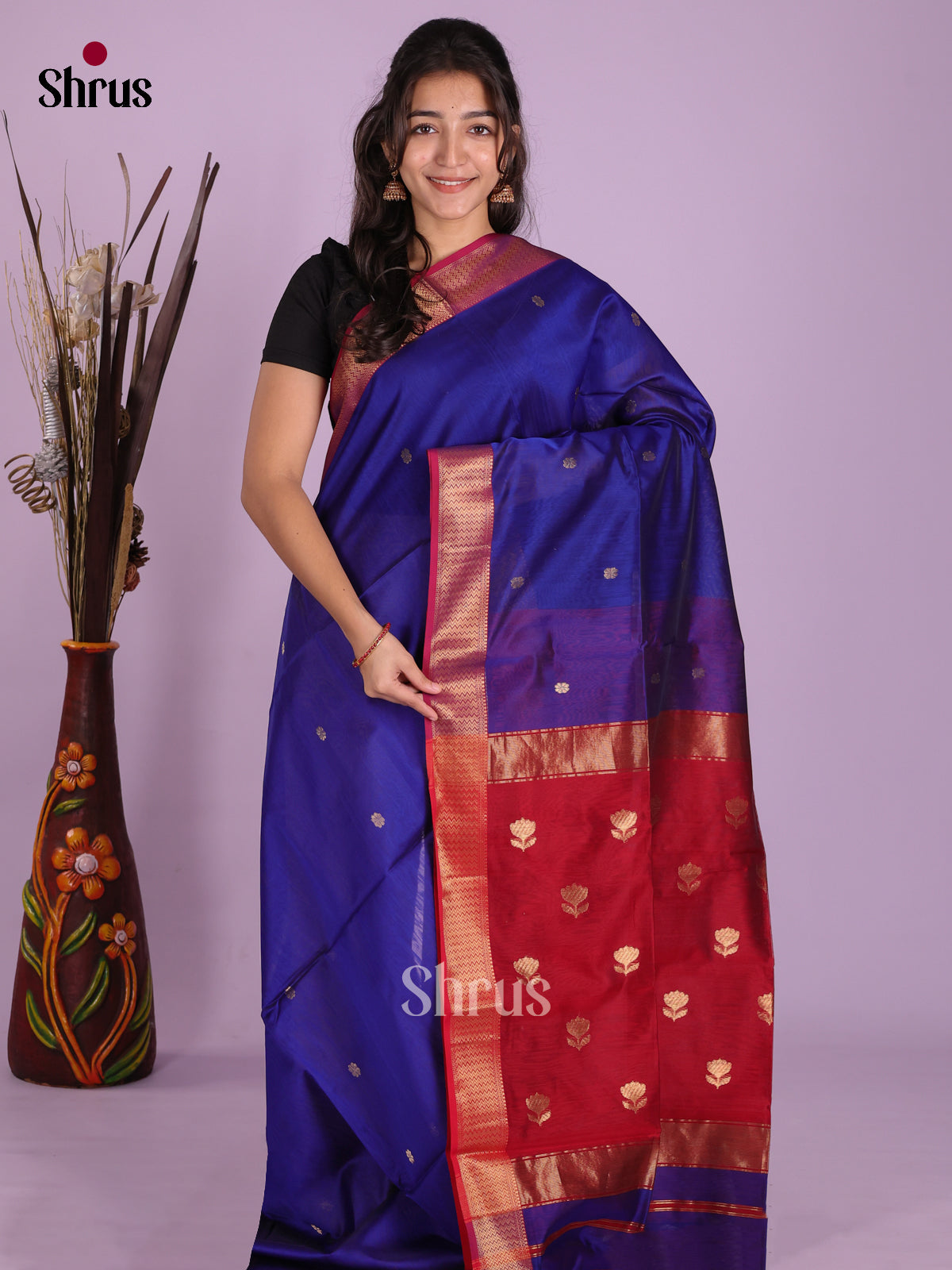 DKS12789 - Maheshwari silkcotton Saree