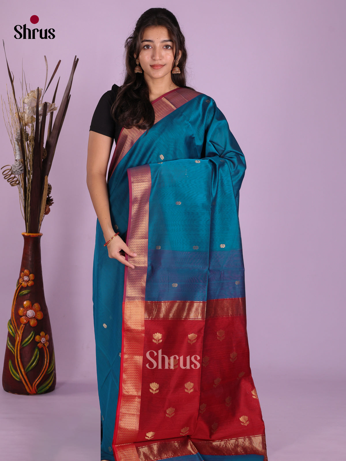 DKS12798 - Maheshwari silkcotton Saree