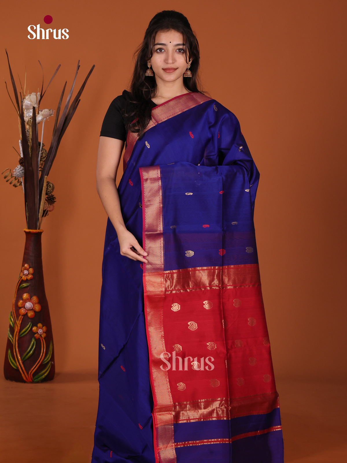 DKS12804 - Maheshwari silkcotton Saree