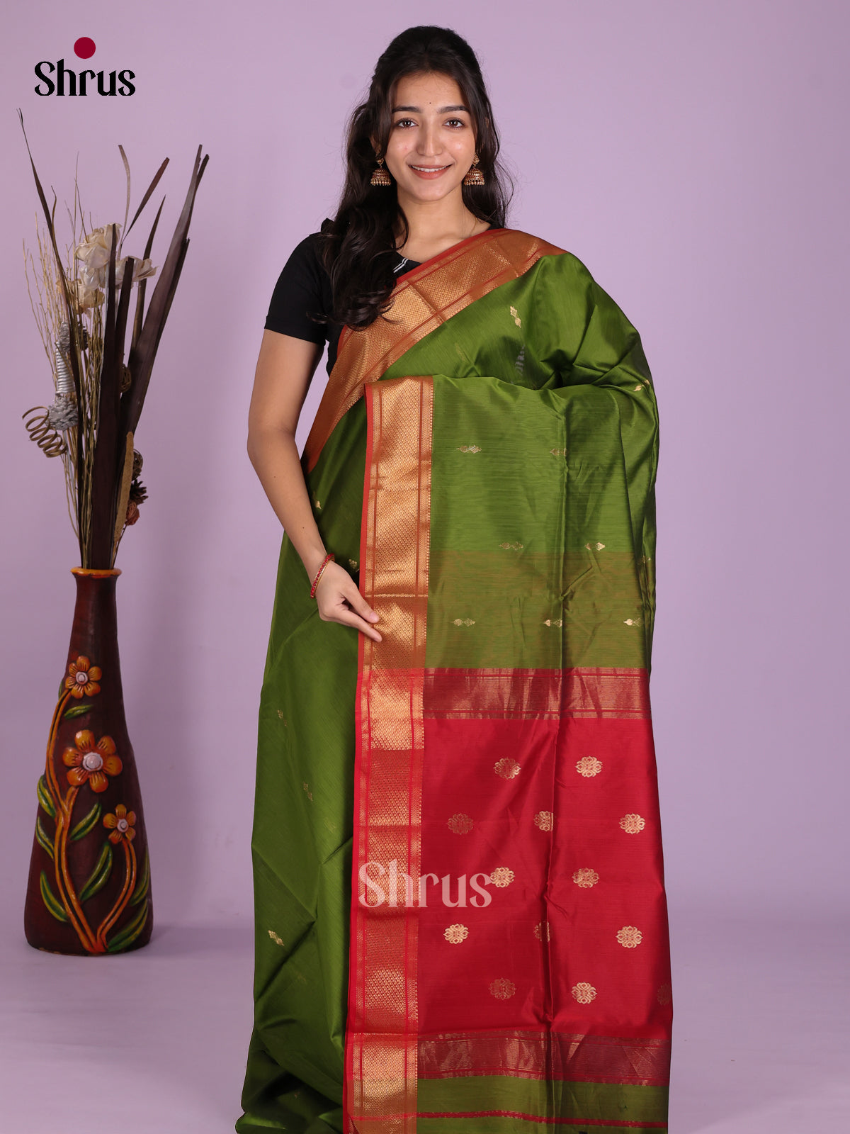 DKS12817 - Maheshwari silkcotton Saree