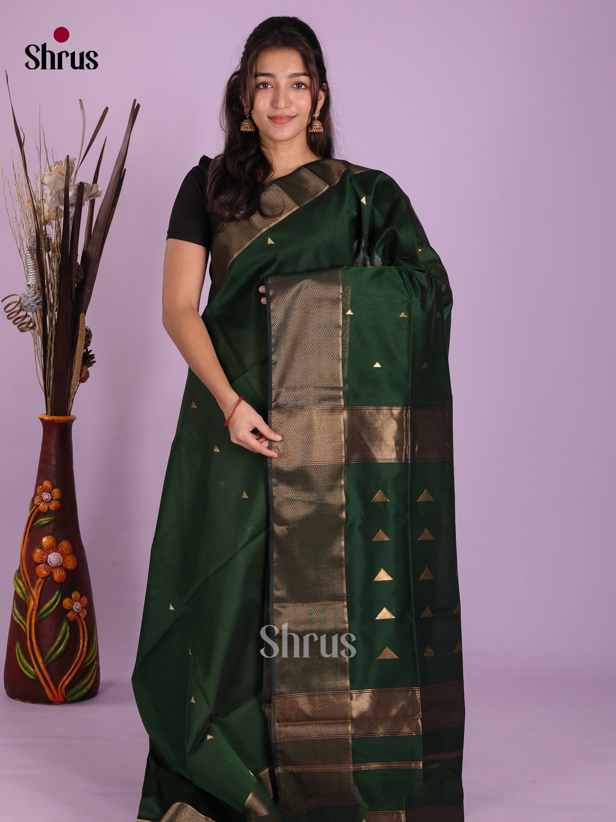 DKS12825 - Maheshwari silkcotton Saree - Shop on Shrus.com