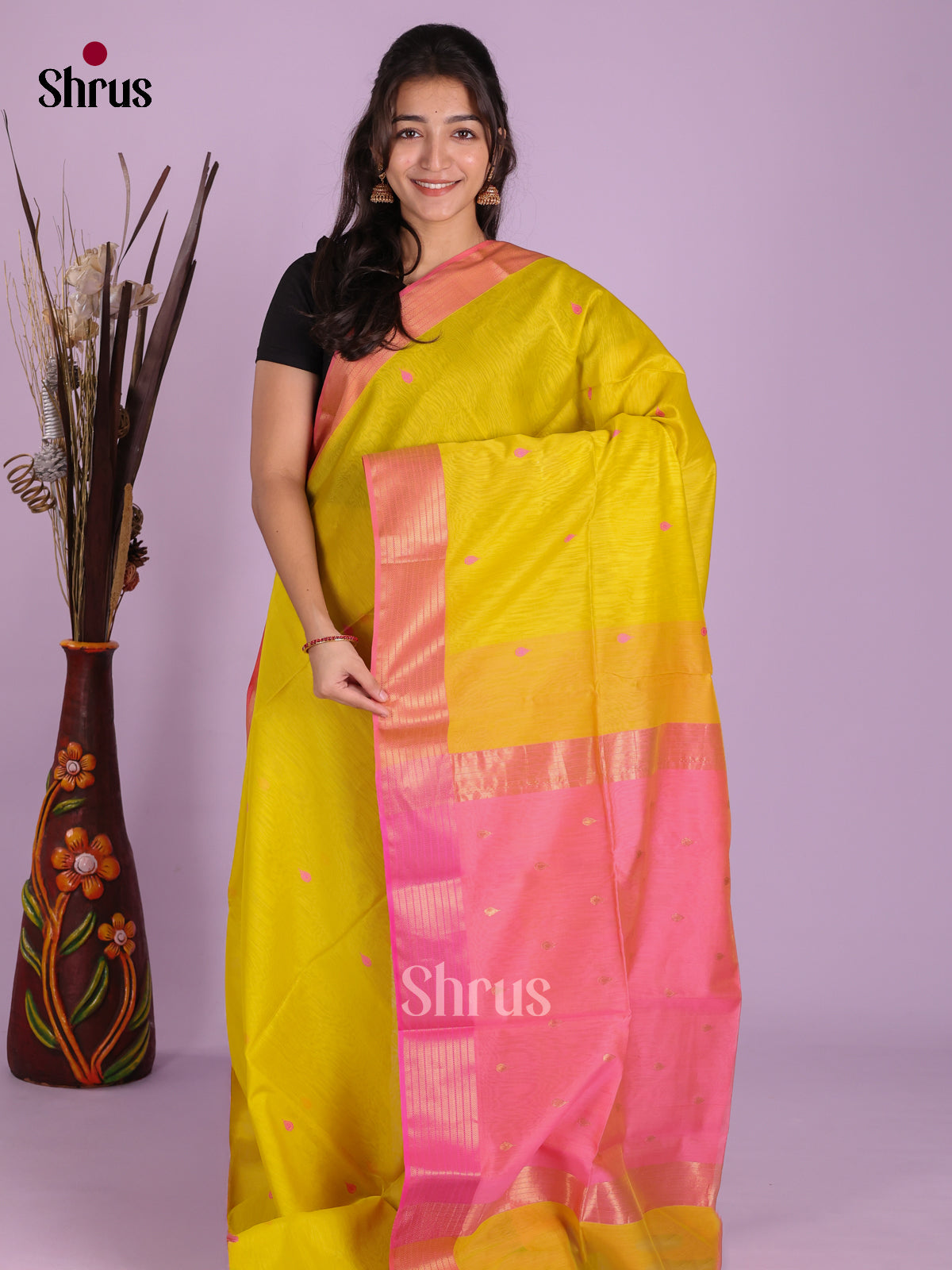 DKS12836 - Maheshwari silkcotton Saree - Shop on Shrus.com
