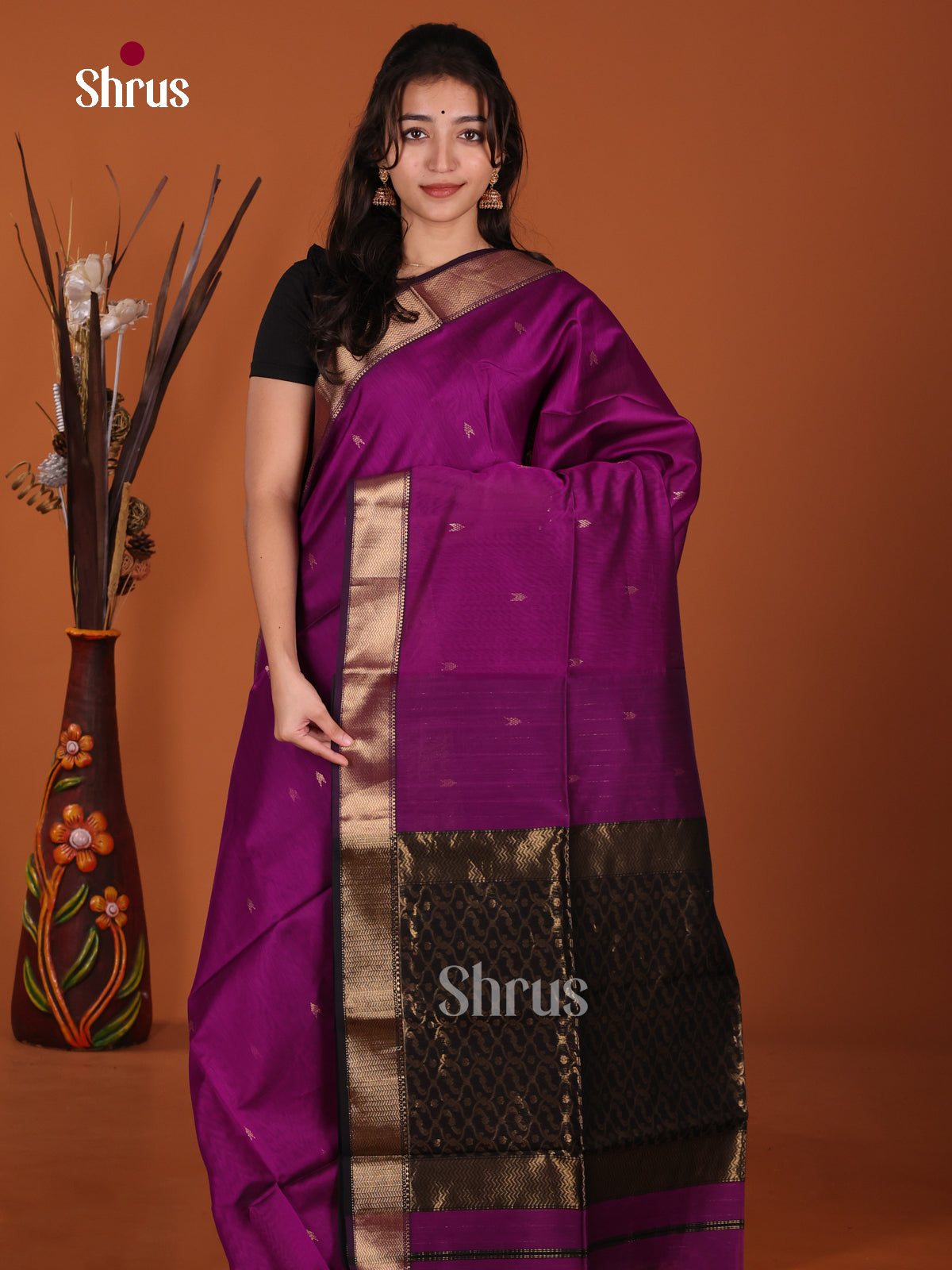DKS12843 - Maheshwari silkcotton Saree