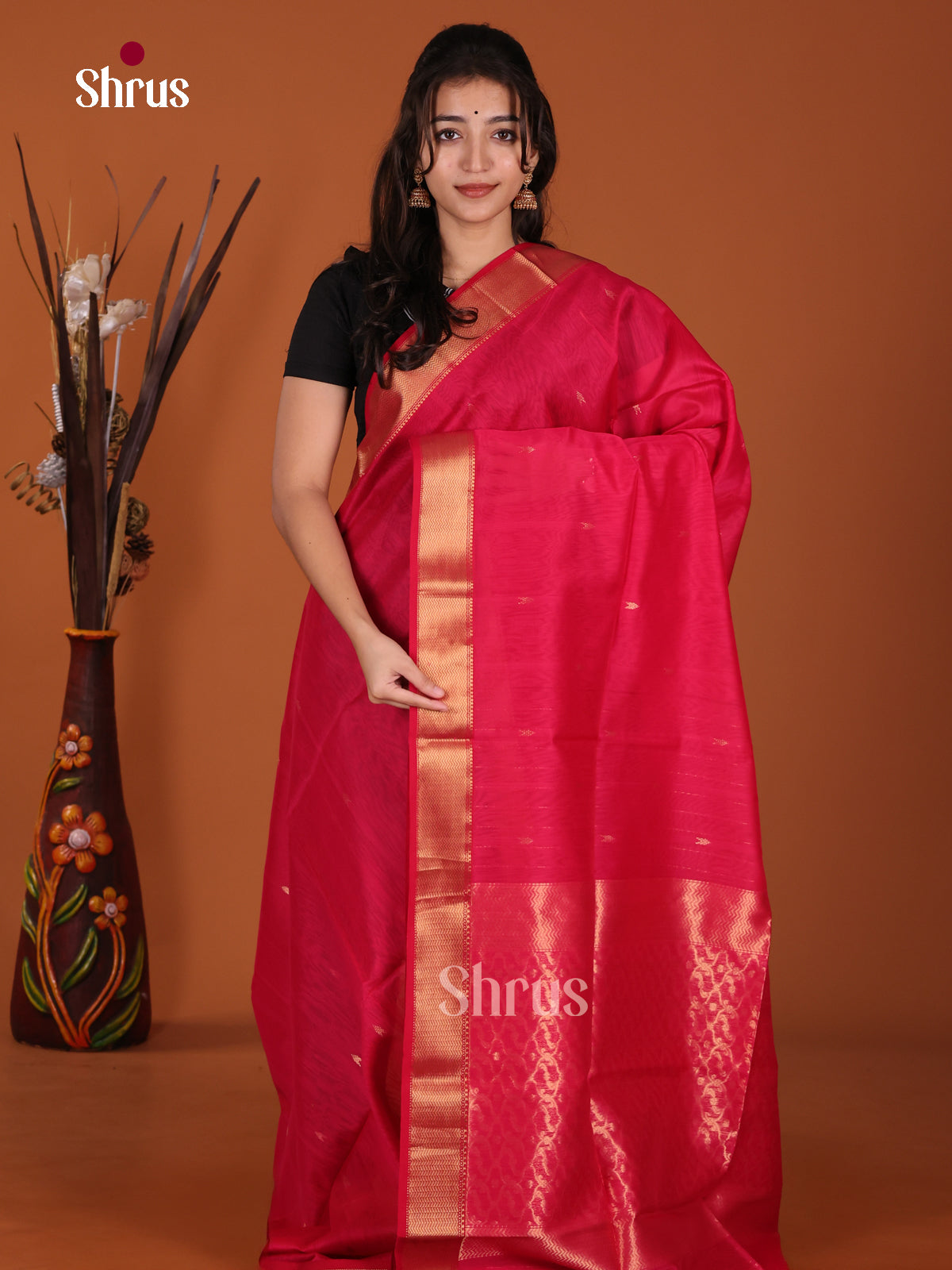 DKS12844 - Maheshwari silkcotton Saree