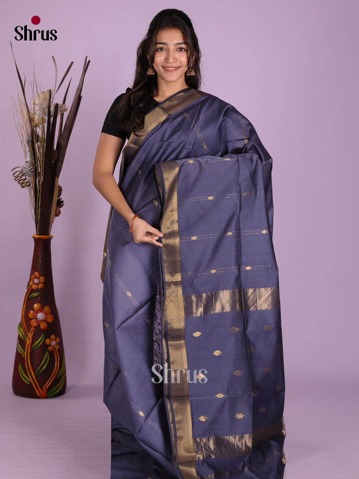 DKS12847 - Maheshwari silkcotton Saree - Shop on Shrus.com