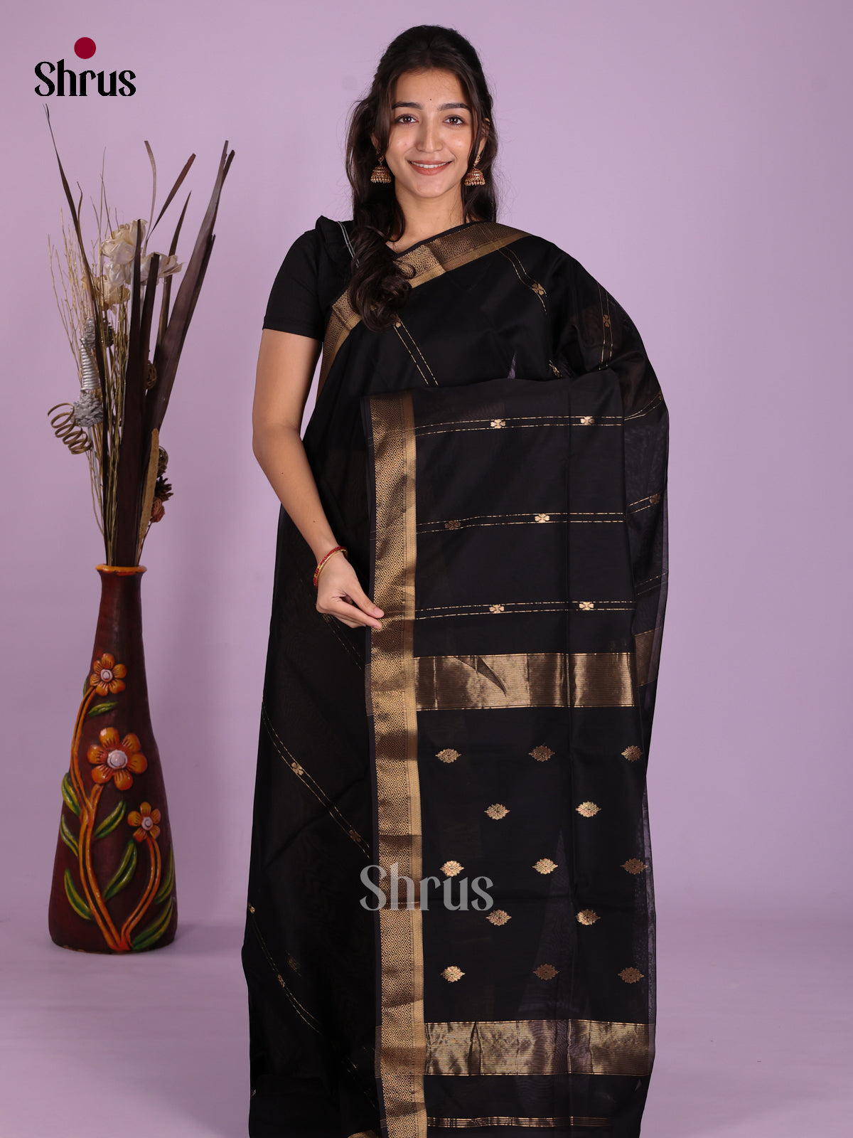 DKS12848 - Maheshwari silkcotton Saree - Shop on Shrus.com