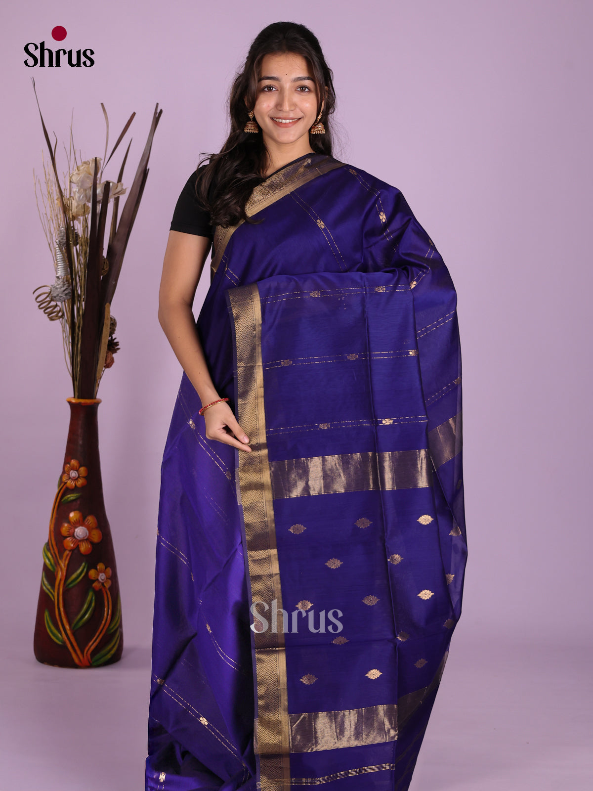 DKS12849 - Maheshwari silkcotton Saree - Shop on Shrus.com
