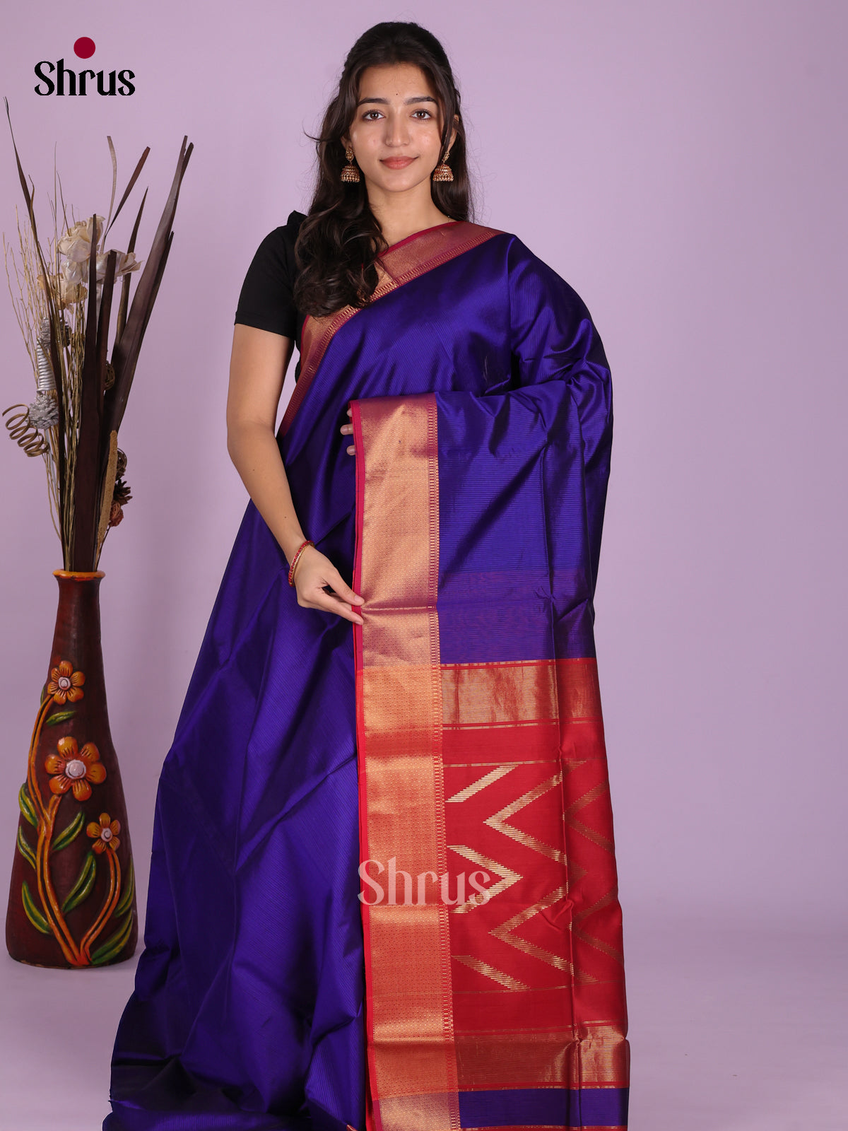 DKS12856 - Maheshwari silkcotton Saree - Shop on Shrus.com