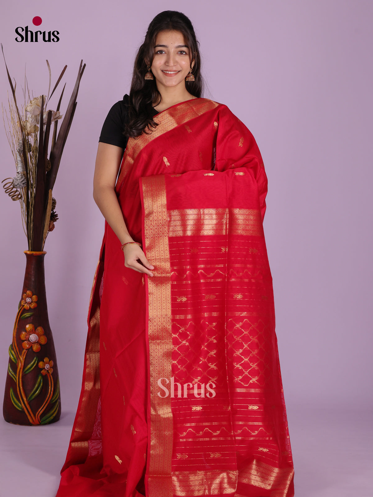DKS12860 - Maheshwari silkcotton Saree