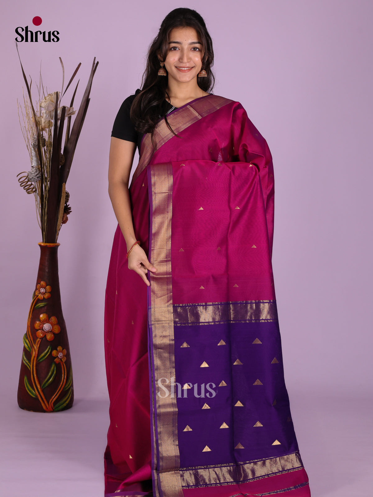 DKS12877 - Maheshwari silkcotton Saree
