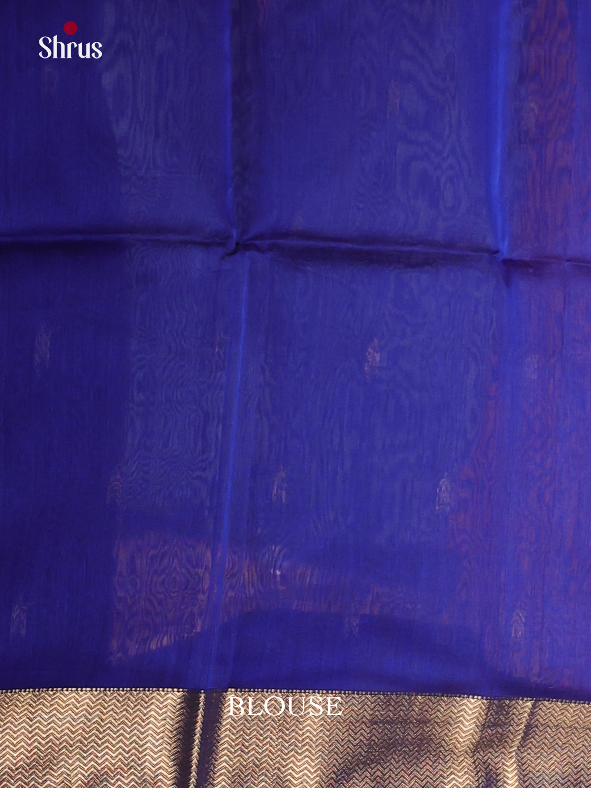 Classy Blue Maheshwari silkcotton Saree with zari buttas