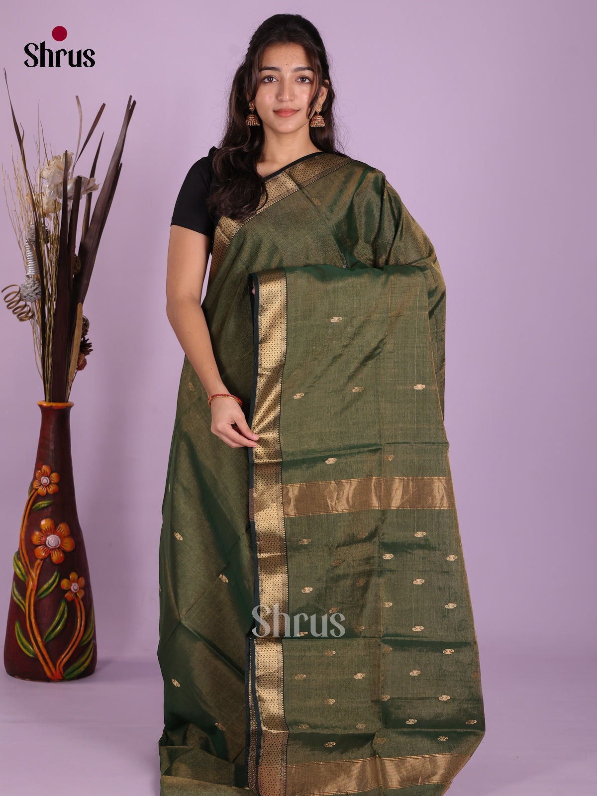 DKS12905 - Maheshwari silkcotton Saree - Shop on Shrus.com