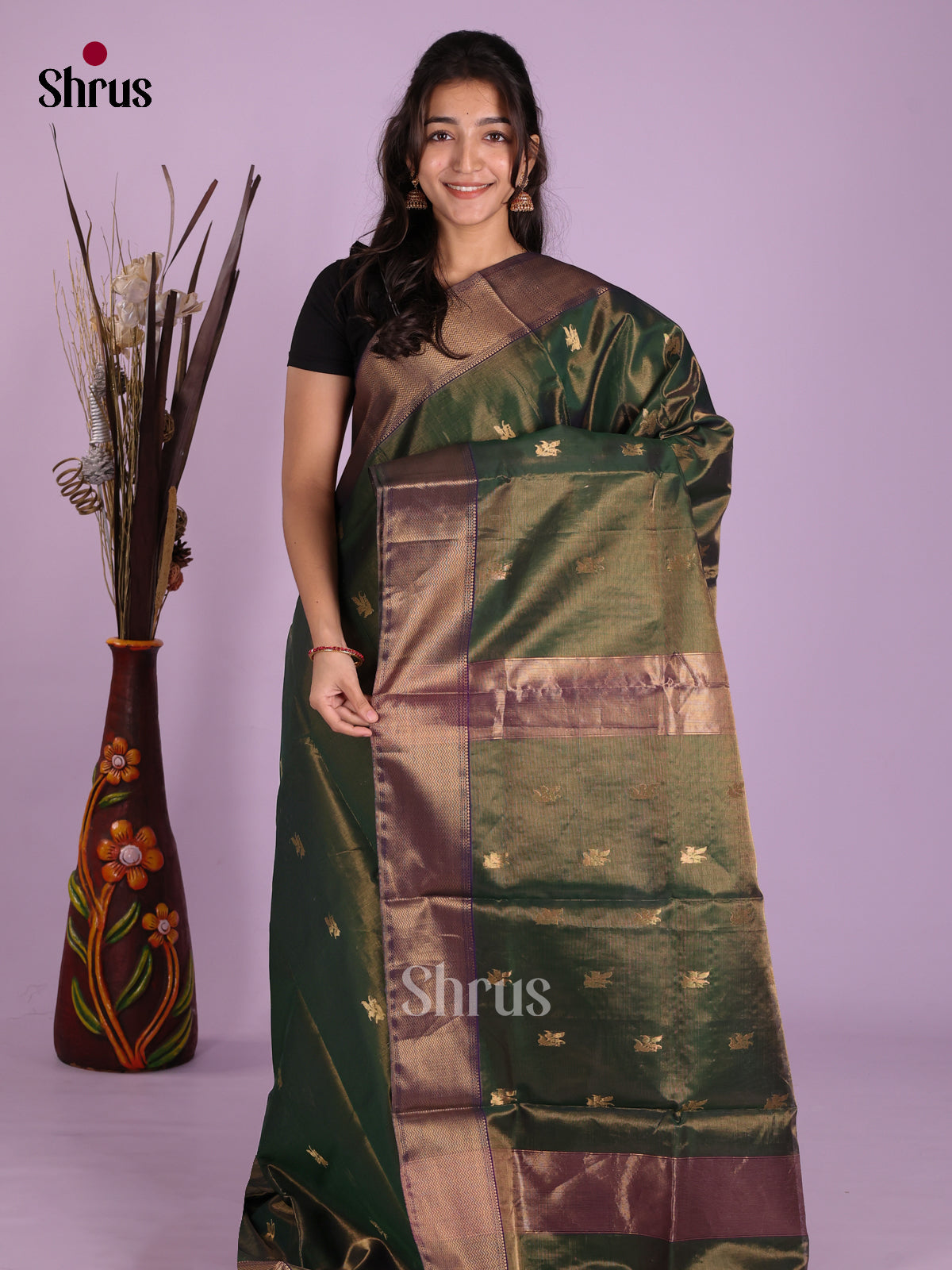 DKS12918 - Maheshwari silkcotton Saree - Shop on Shrus.com