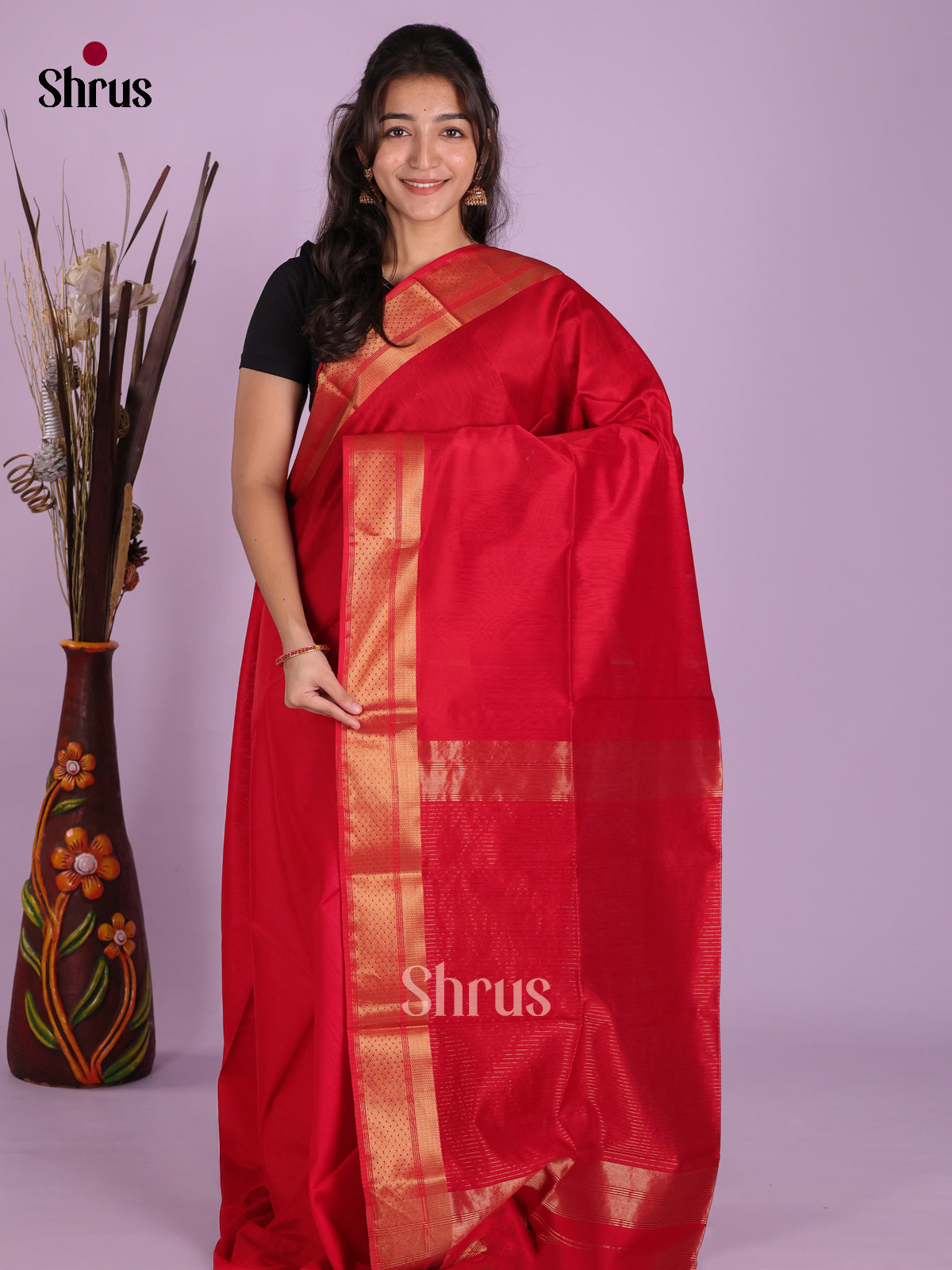 DKS12920 - Maheshwari silkcotton Saree - Shop on Shrus.com