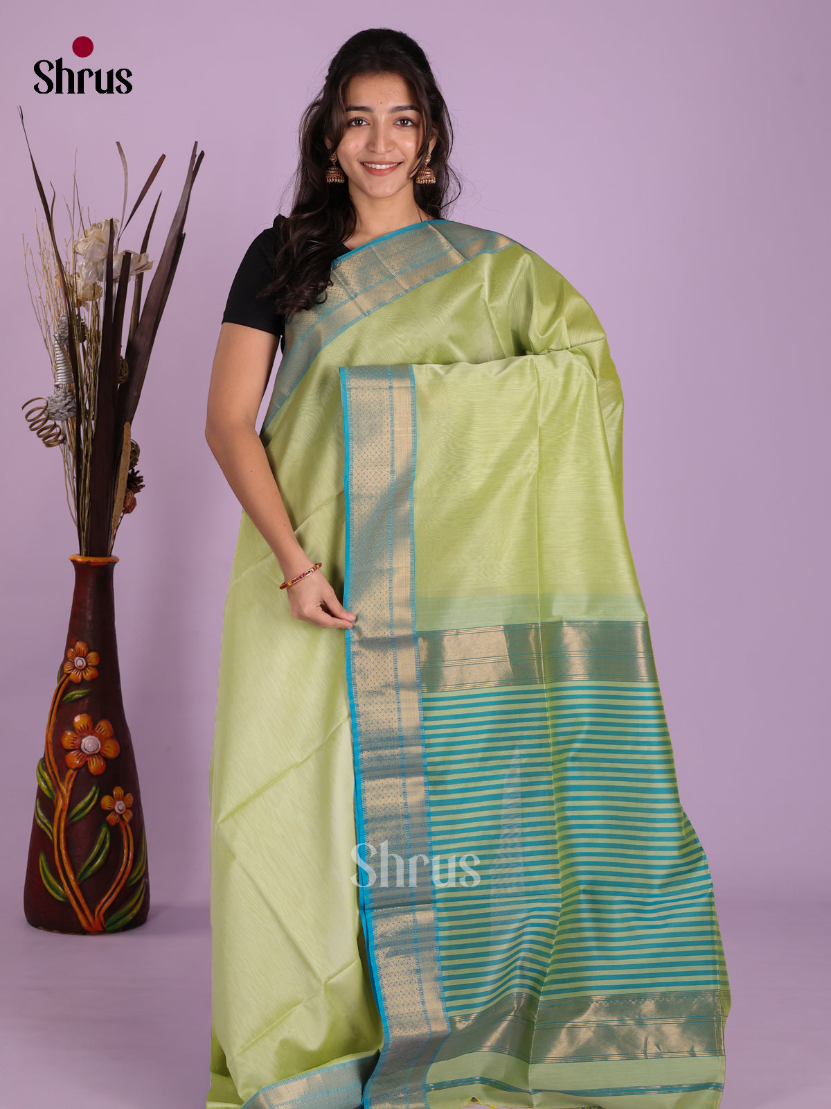 DKS12921 - Maheshwari silkcotton Saree - Shop on Shrus.com