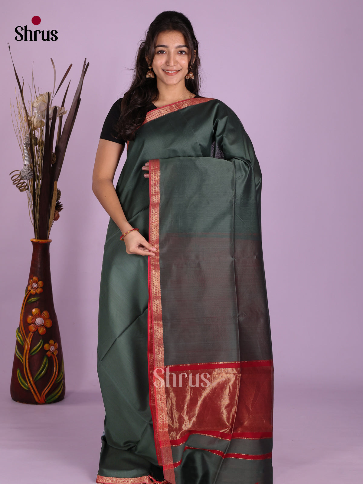 DKS12927 - Maheshwari silkcotton Saree - Shop on Shrus.com