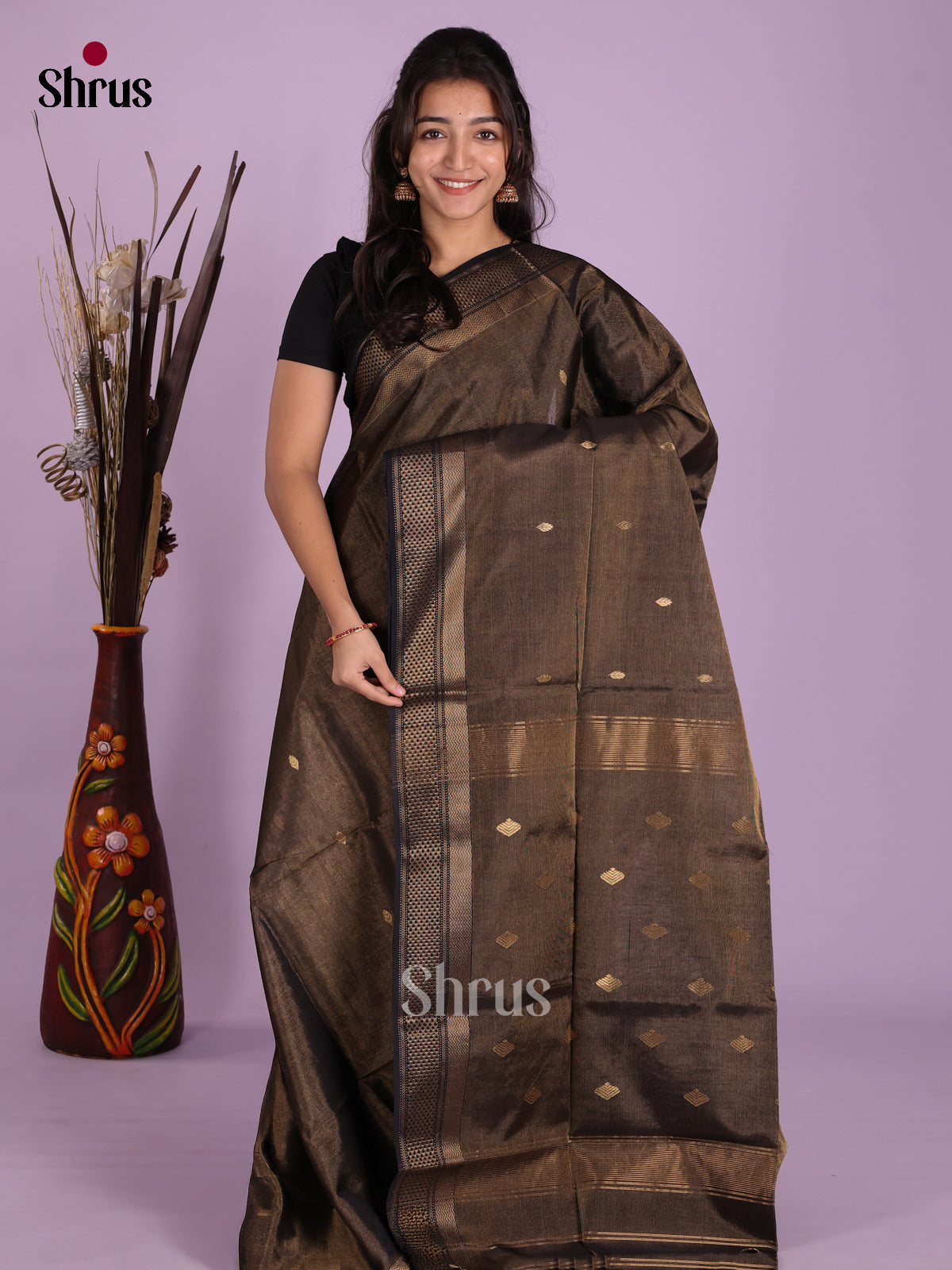 DKS12937 - Maheshwari silkcotton Saree - Shop on Shrus.com