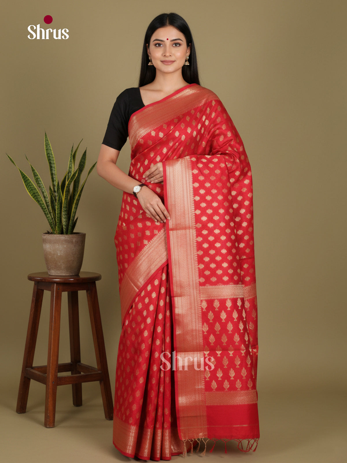 Red - Art Maheshwari Saree