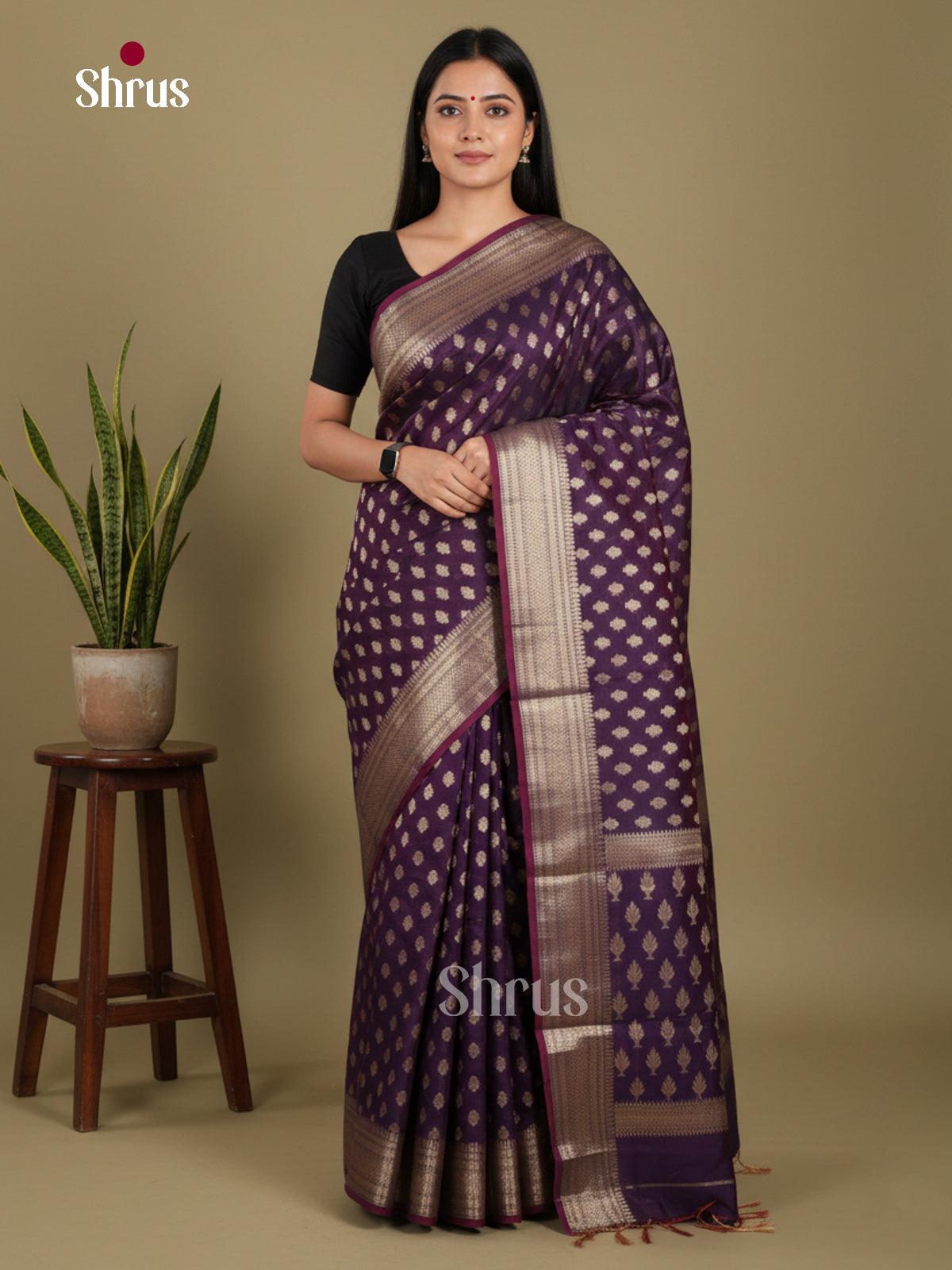 Violet- Art Maheshwari Saree - Shop on Shrus.com