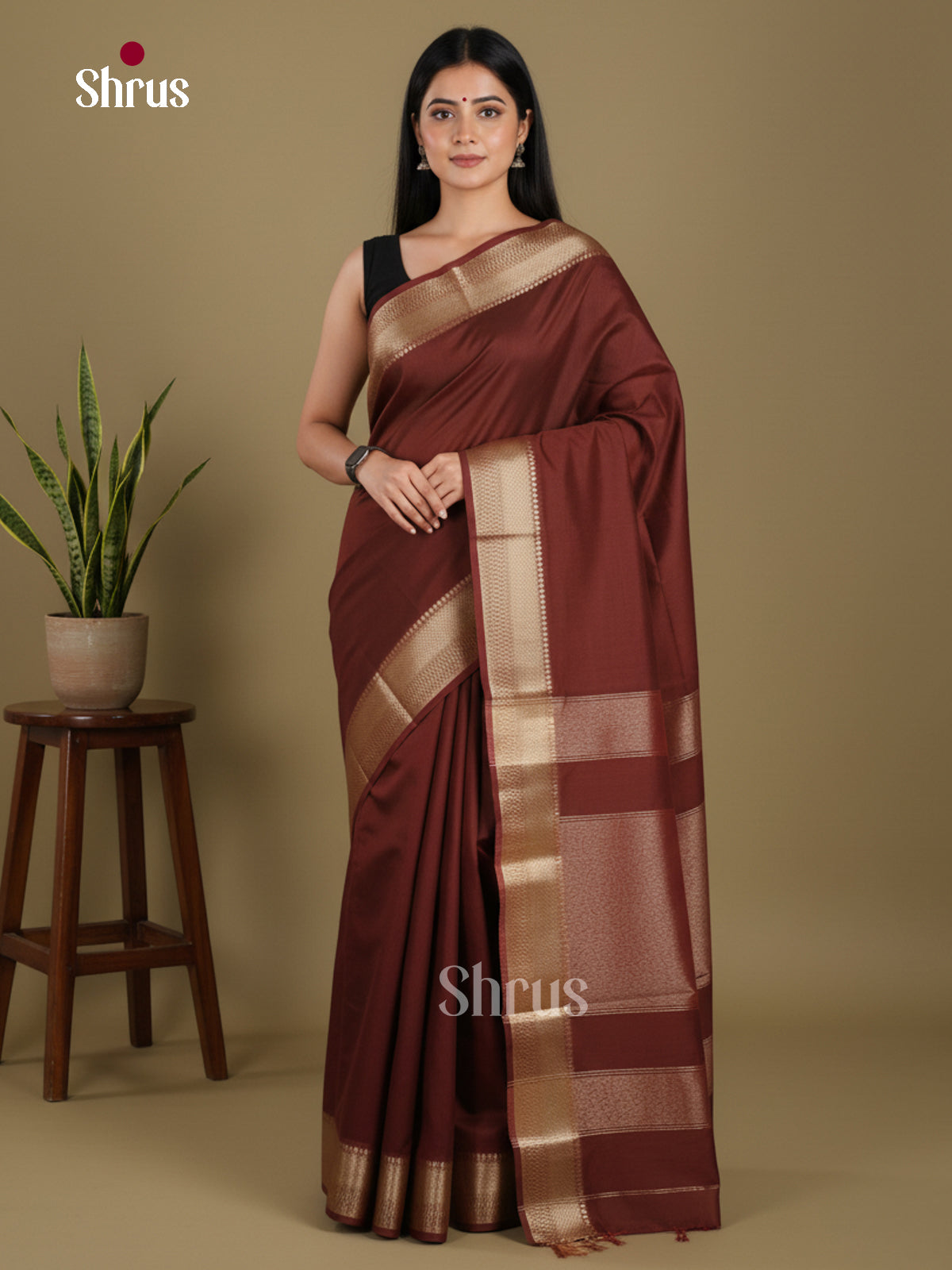 Maroon - Art Maheshwari Saree