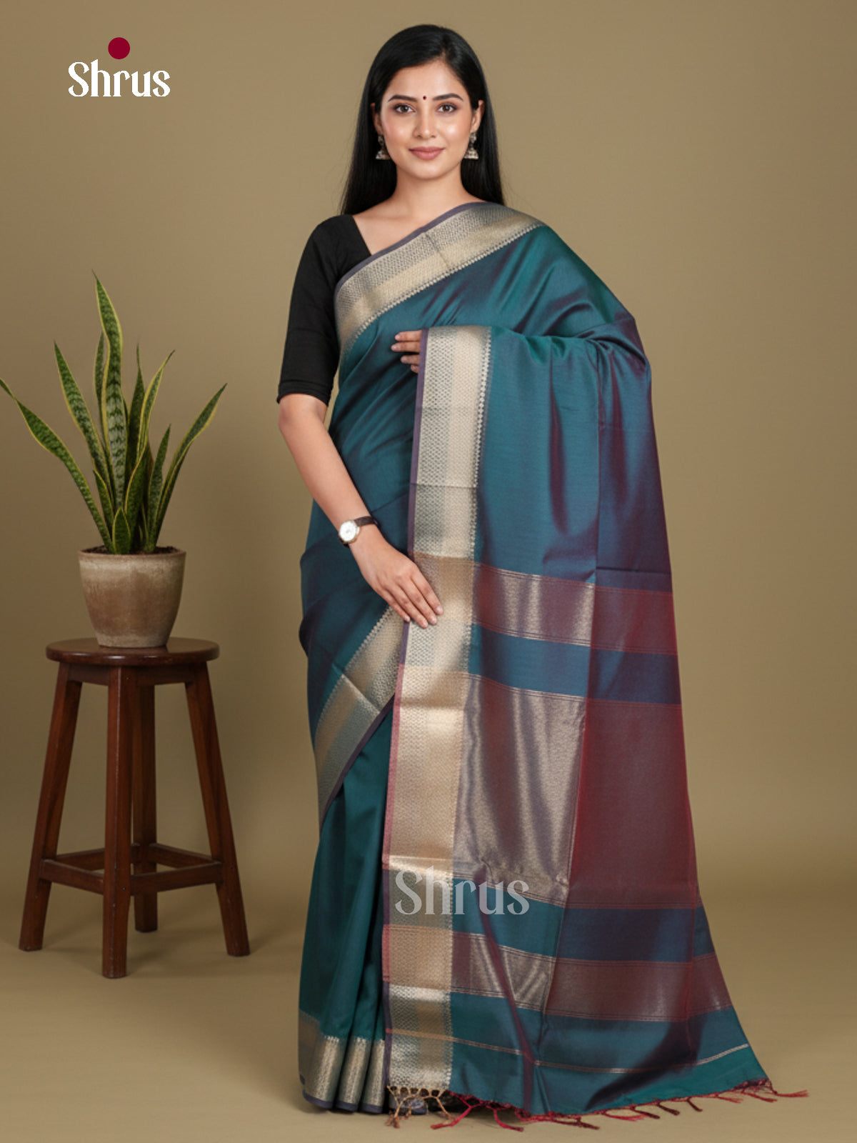 Peacock Blue - Art Maheshwari Saree