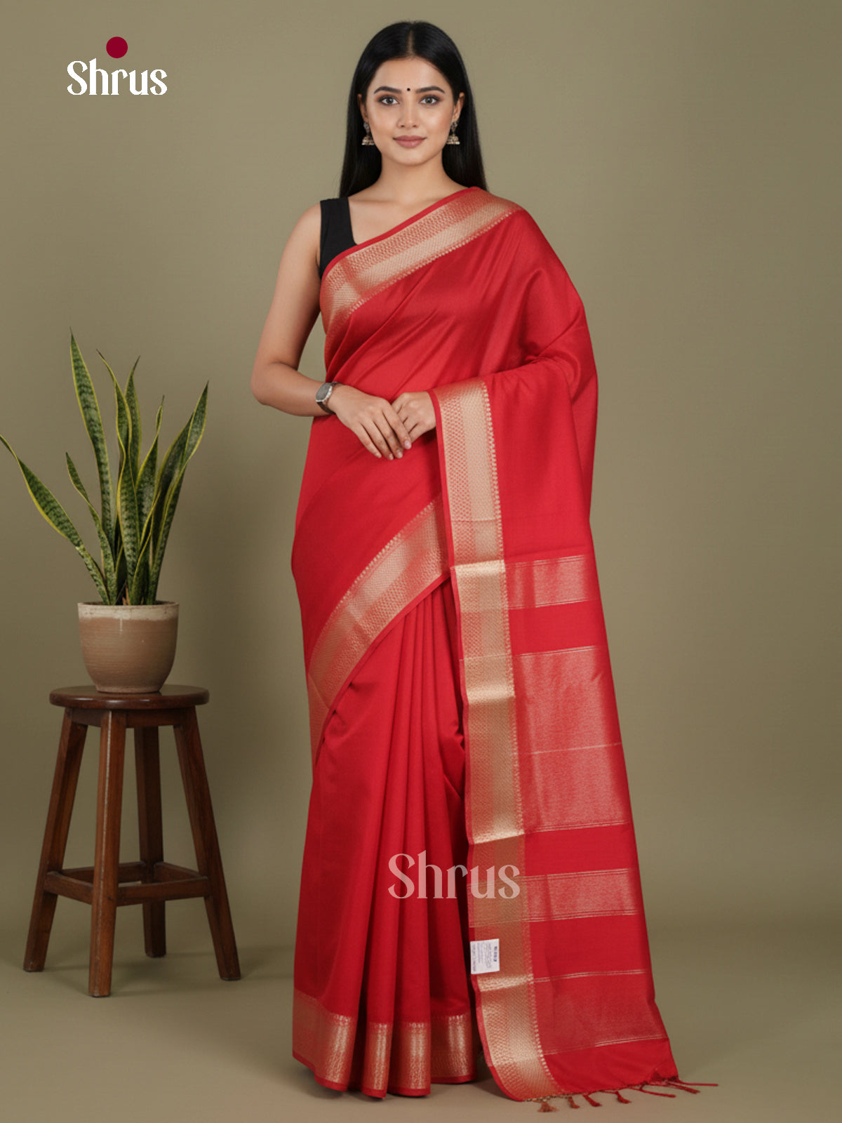 Red - Art Maheshwari Saree