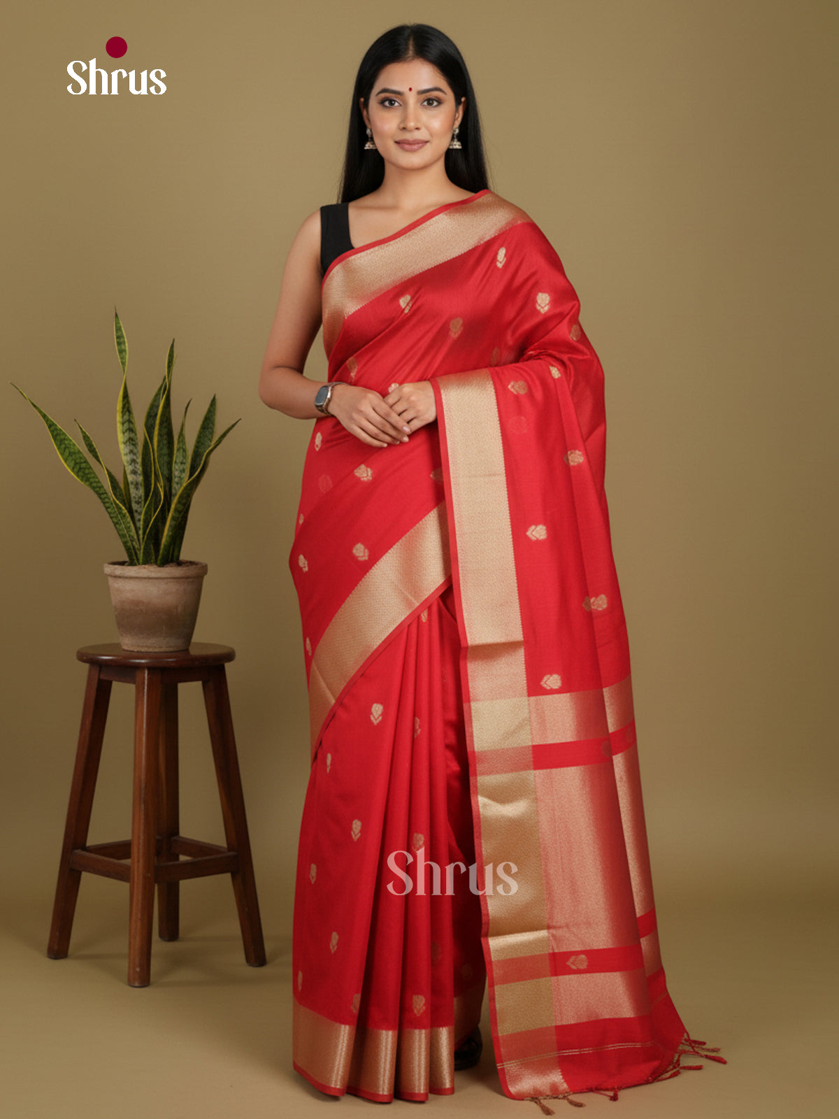 Red - Art Maheshwari Saree