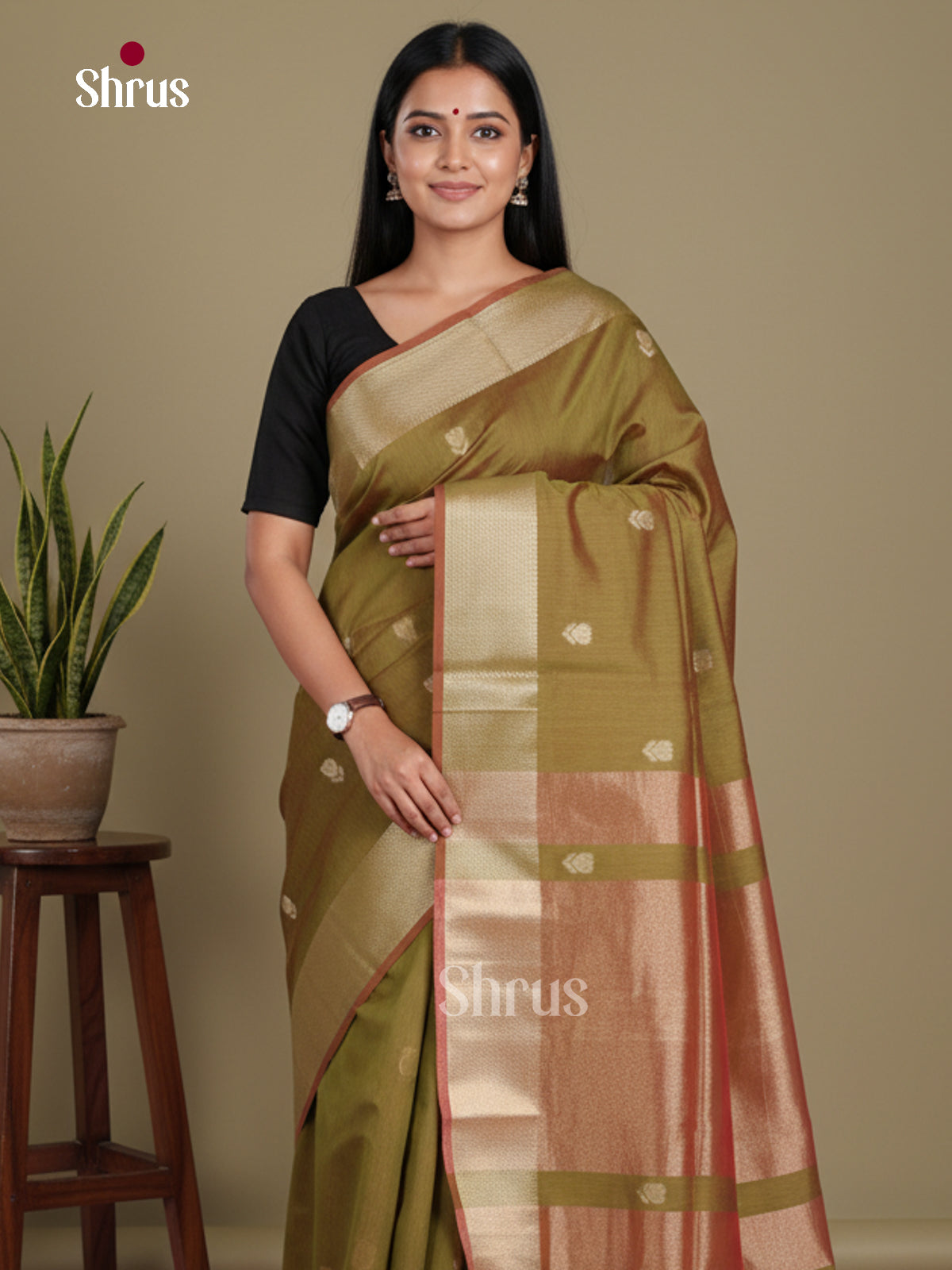 Olive Green - Art Maheshwari Saree