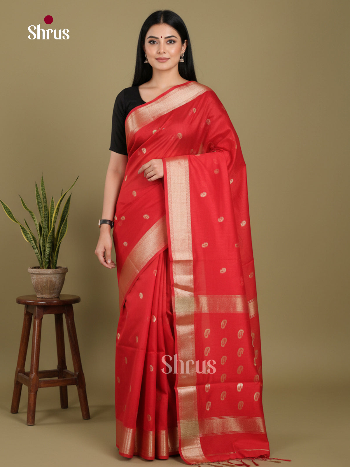 Red - Art Maheshwari Saree