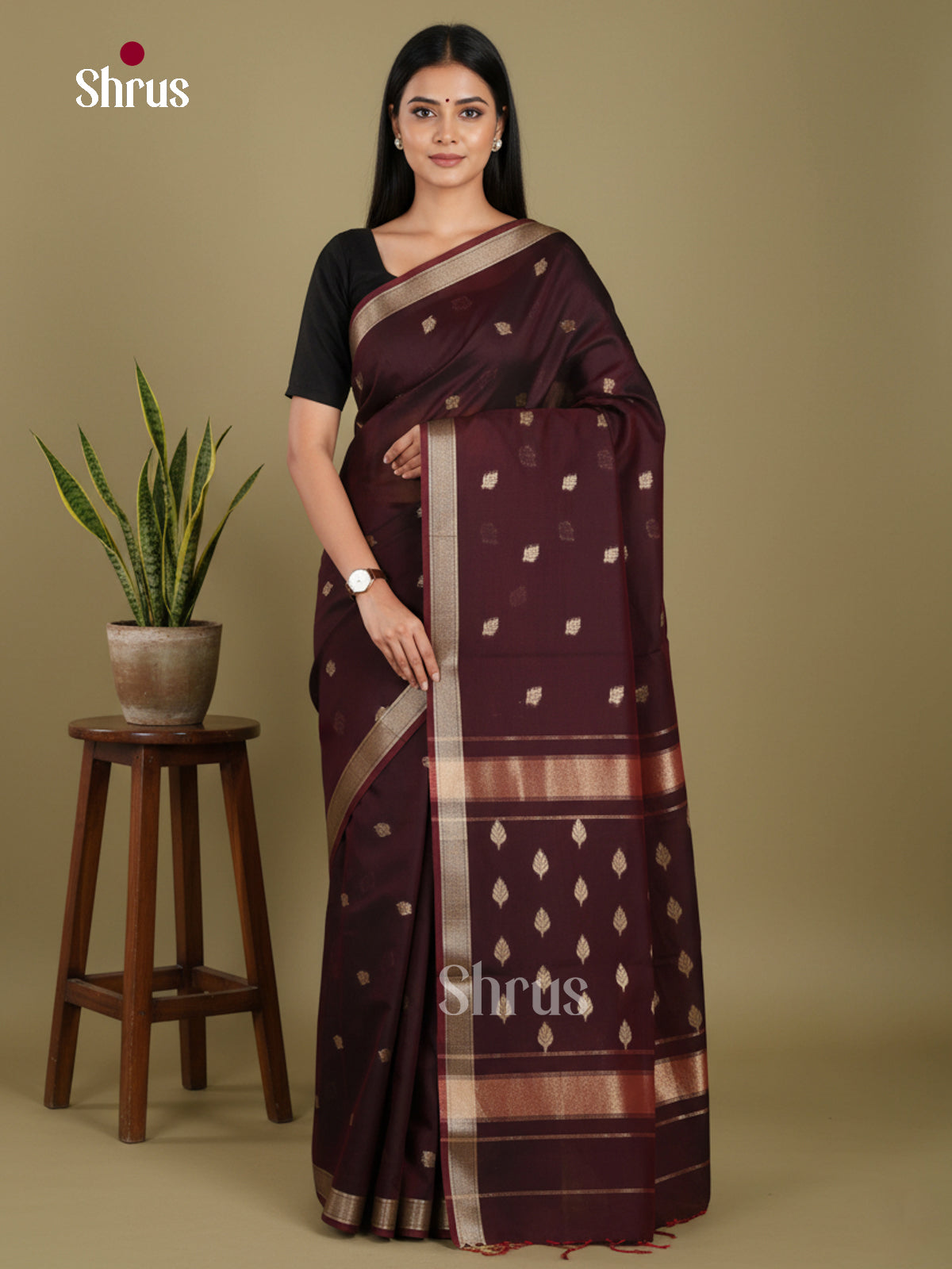 Brown- Art Maheshwari Saree