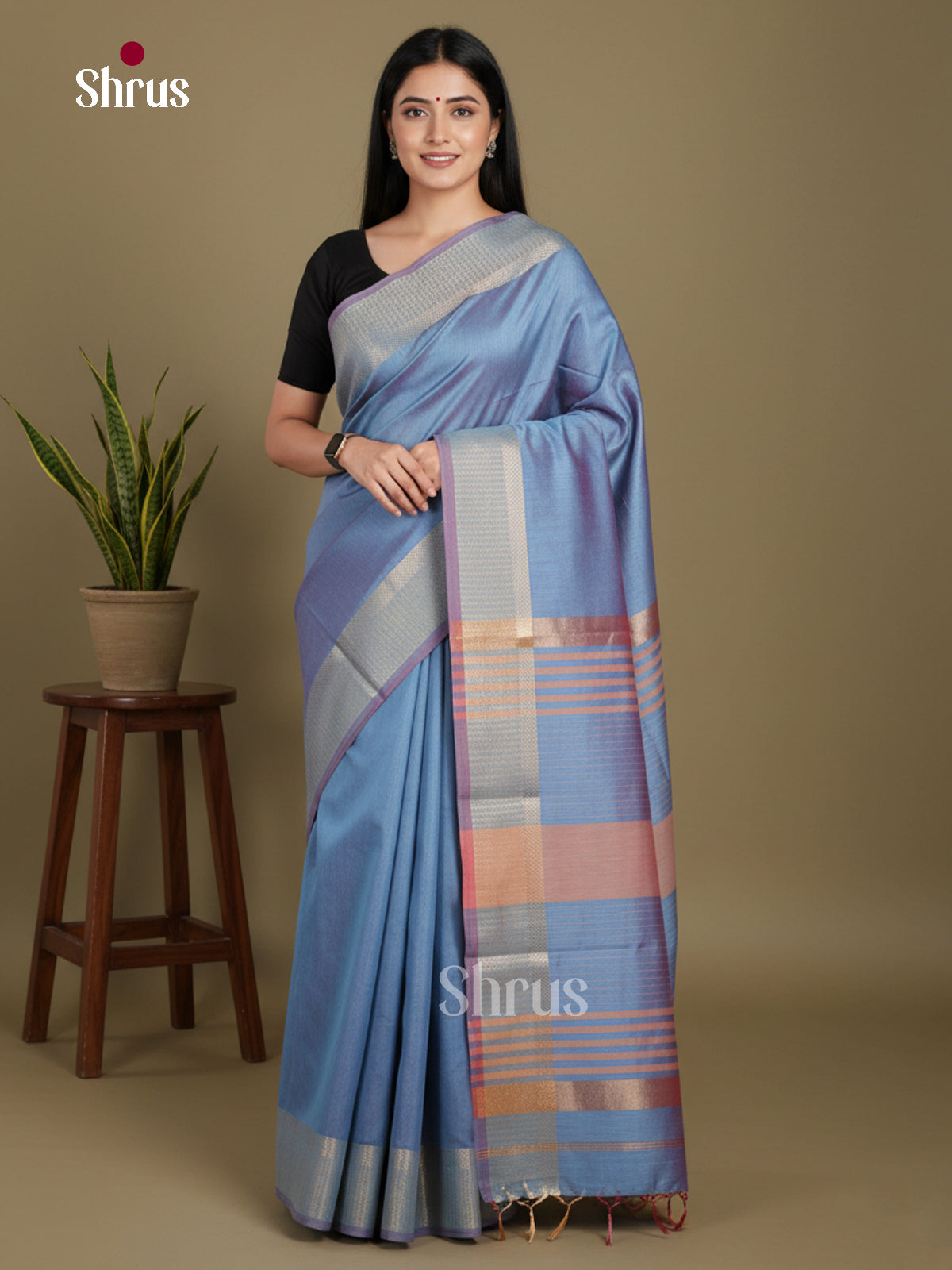 Blue - Art Maheshwari Saree