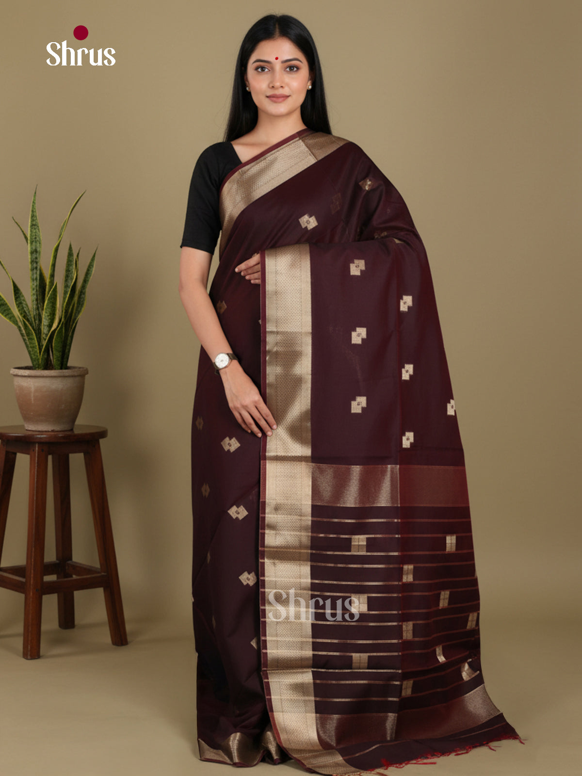 Dark Maroon - Art Maheshwari Saree
