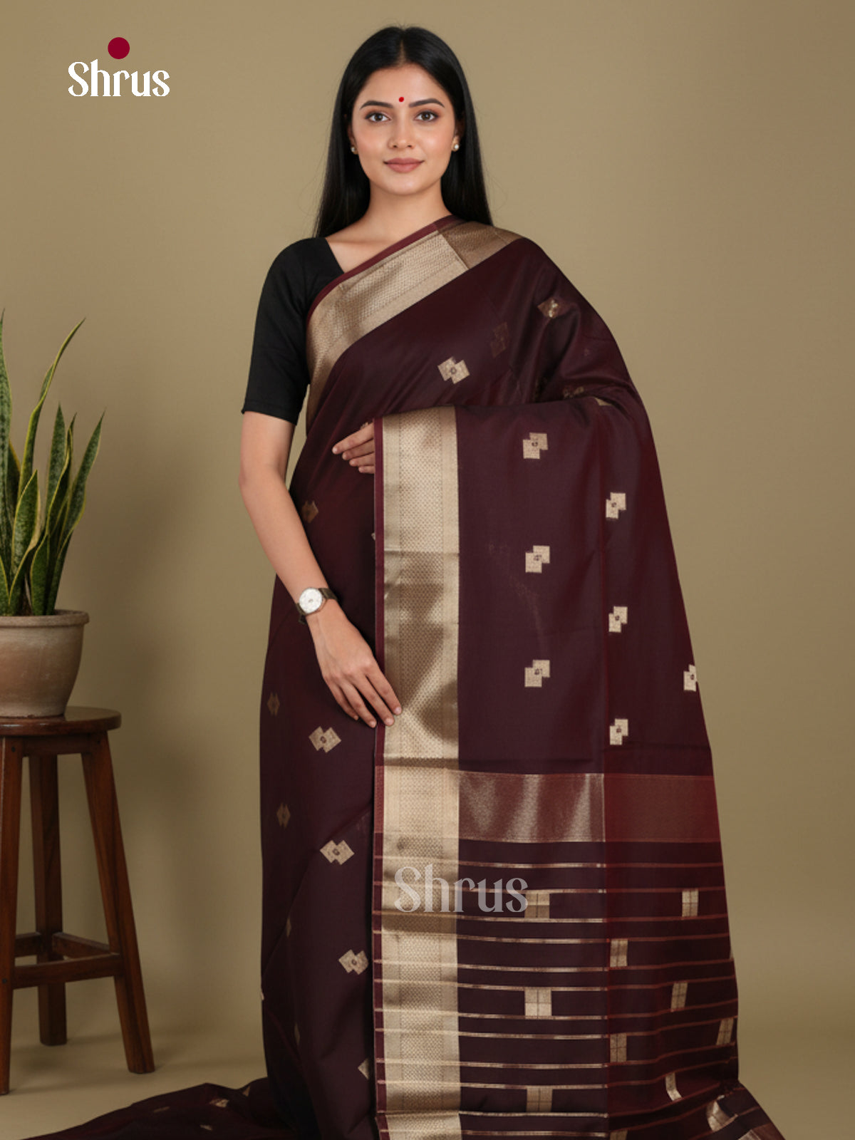 Dark Maroon - Art Maheshwari Saree